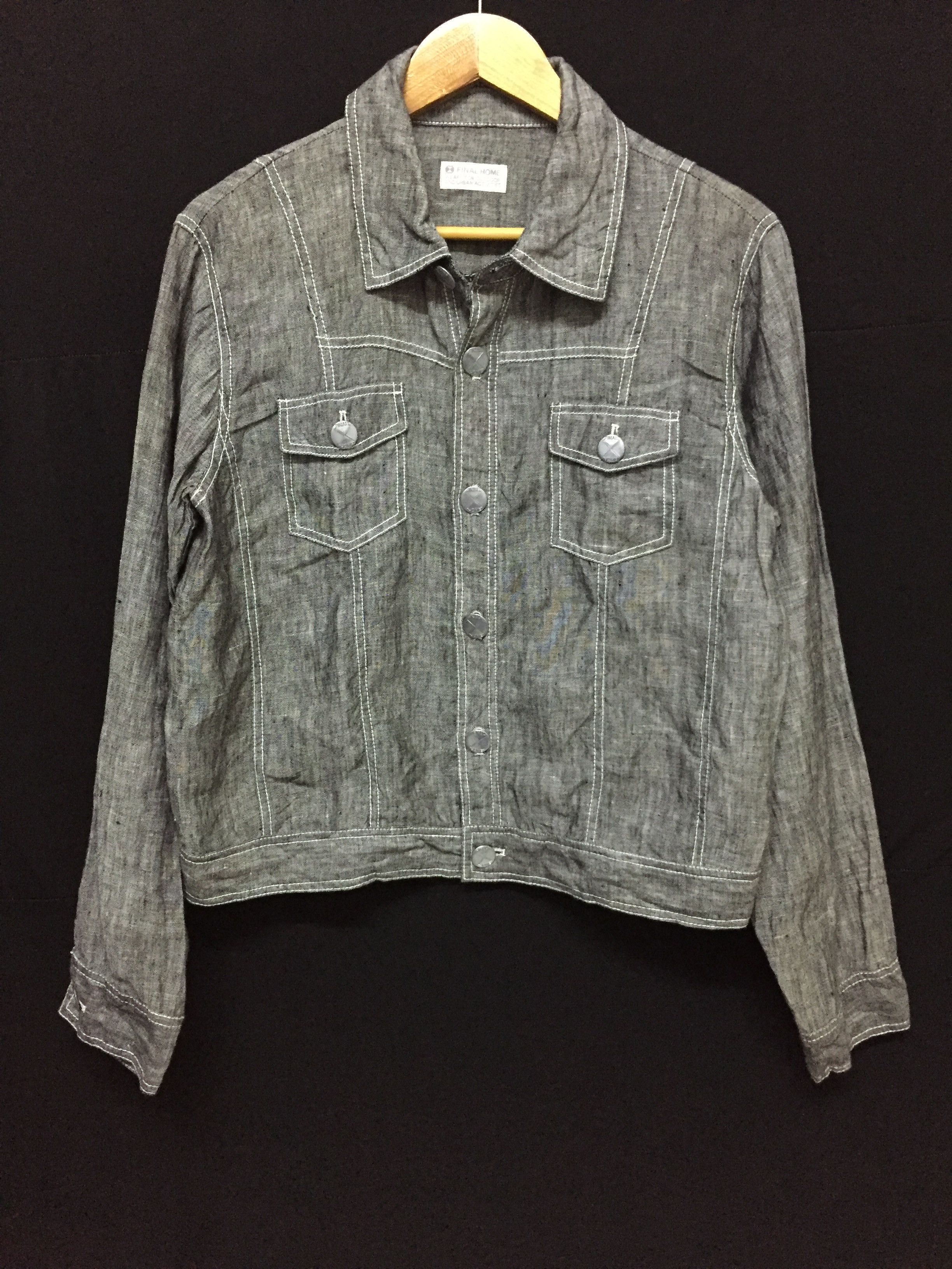 Final Home 90's Big Button detailing slab chambray issey miyake Size US S / EU 44-46 / 1 - 2 Thumbnail