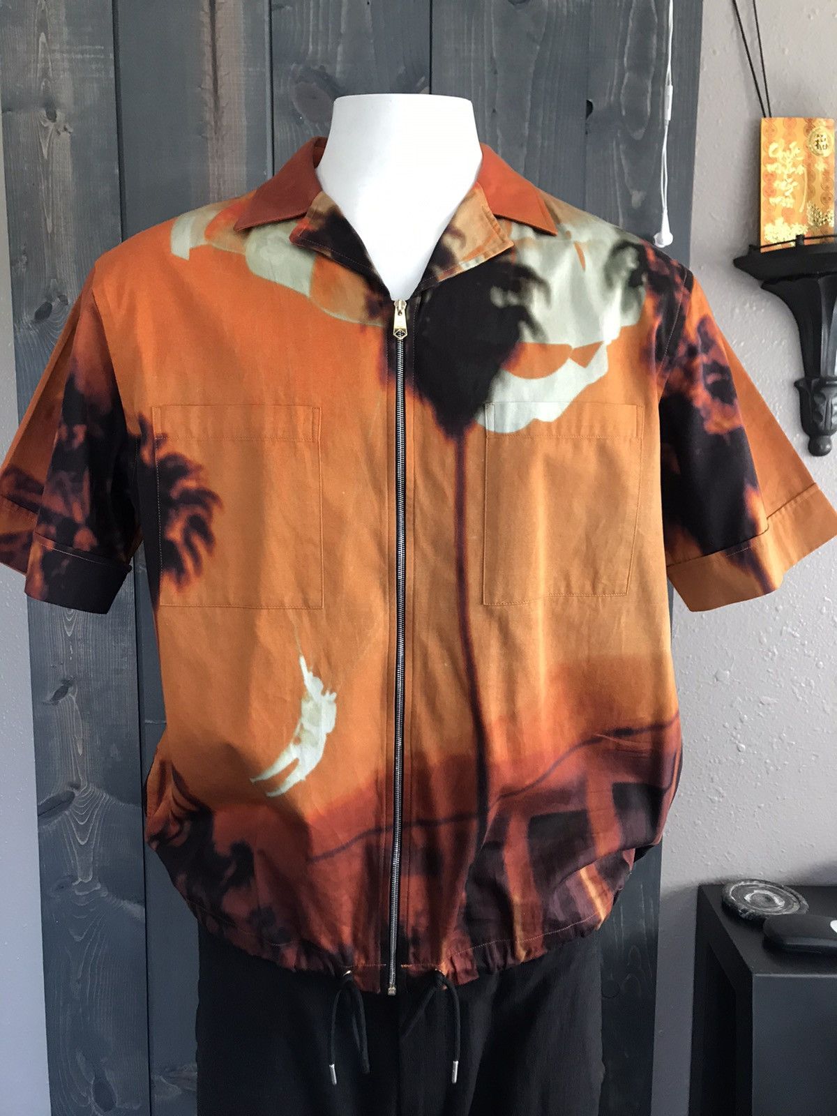Paul Smith Zippered short sleeve cotton shirt Size US XL / EU 56 / 4 - 1 Thumbnail