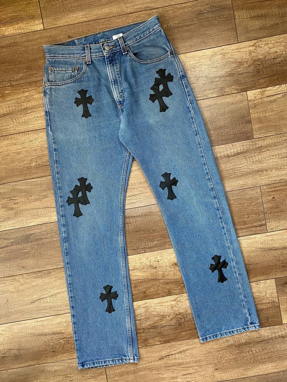 90s Levi's 505-4159カスタムメイド Chrome Hearts chrome-hearts-levis-505-black-