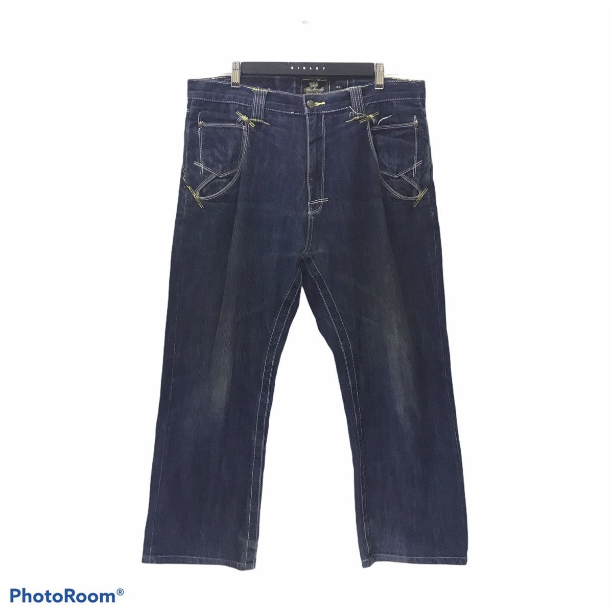 Akademiks Akademiks Spellout Denim Baggy Cropped Pant Size US 36 / EU 52 - 3 Thumbnail