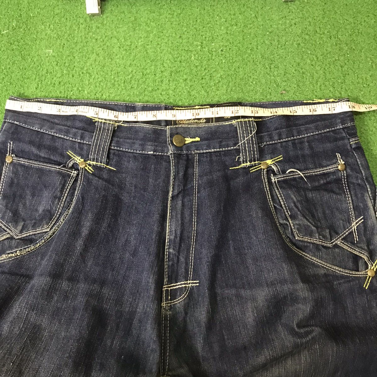 Akademiks Akademiks Spellout Denim Baggy Cropped Pant Size US 36 / EU 52 - 18 Thumbnail