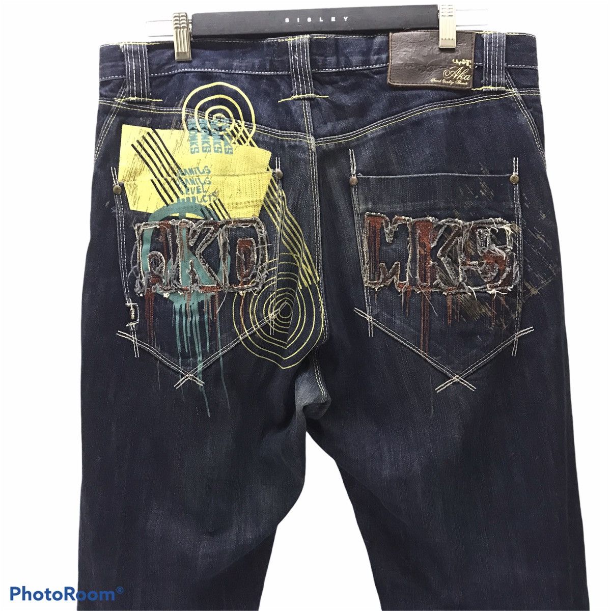 Akademiks Akademiks Spellout Denim Baggy Cropped Pant Size US 36 / EU 52 - 1 Thumbnail