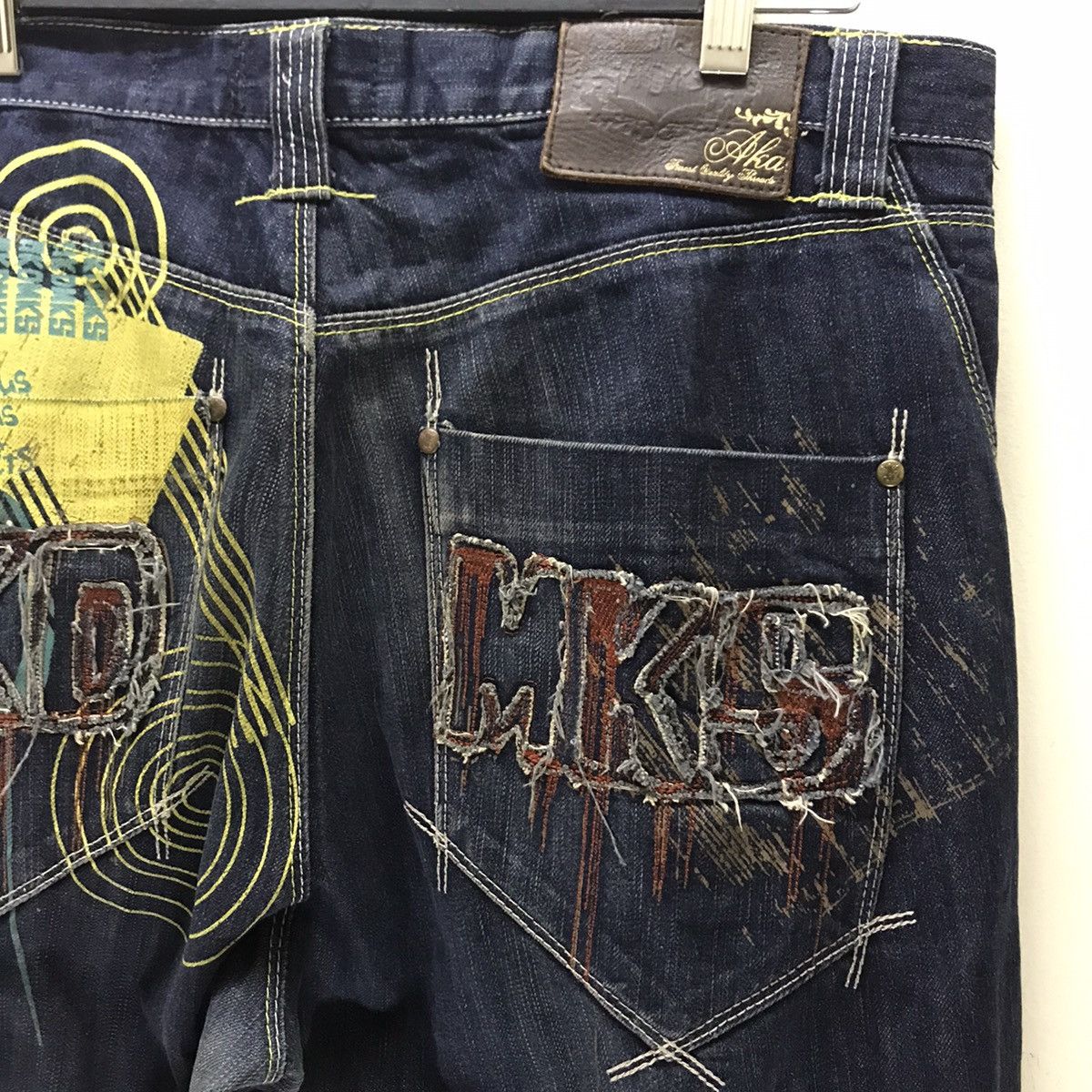 Akademiks Akademiks Spellout Denim Baggy Cropped Pant Size US 36 / EU 52 - 11 Thumbnail