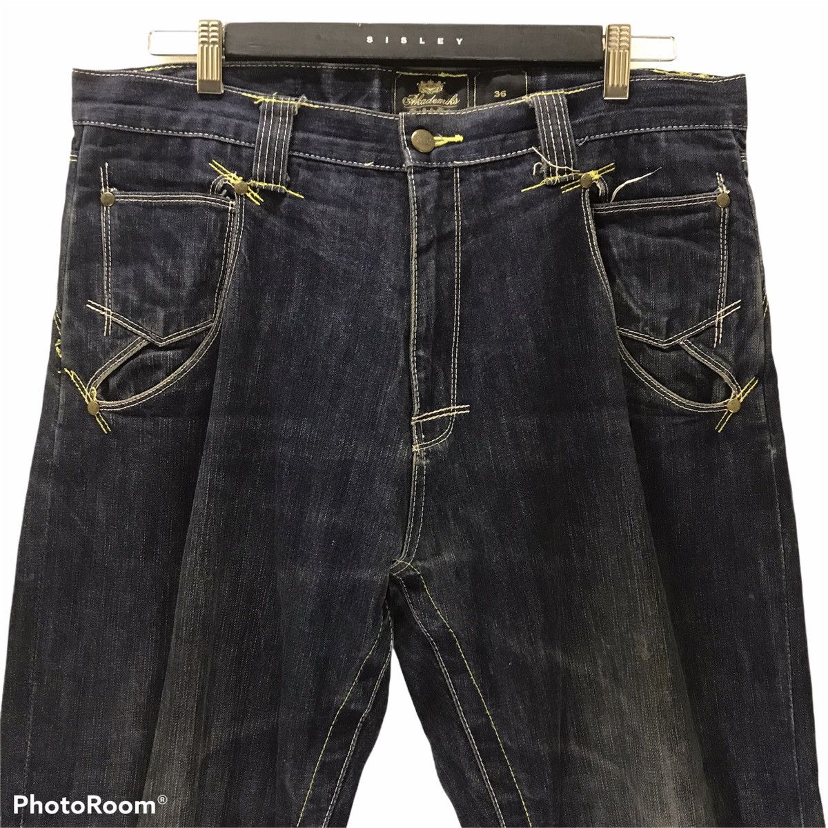 Akademiks Akademiks Spellout Denim Baggy Cropped Pant Size US 36 / EU 52 - 4 Thumbnail