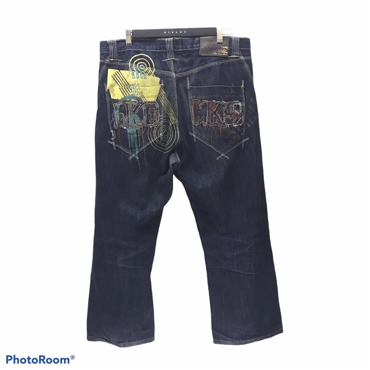 Akademiks Akademiks Spellout Denim Baggy Cropped Pant Size US 36 / EU 52 - 2 Thumbnail