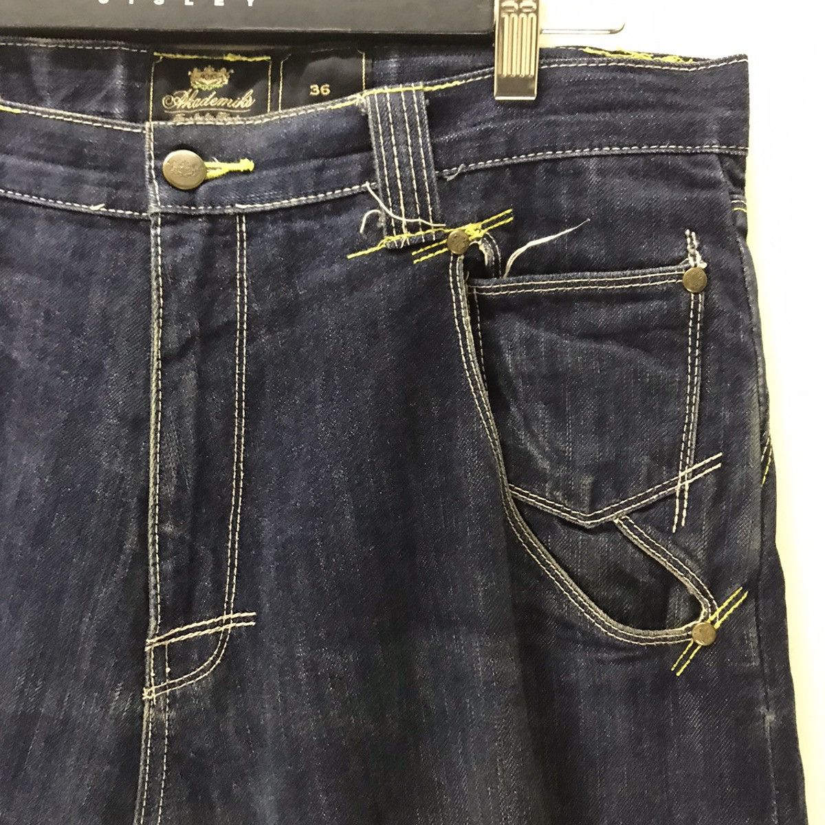 Akademiks Akademiks Spellout Denim Baggy Cropped Pant Size US 36 / EU 52 - 6 Thumbnail