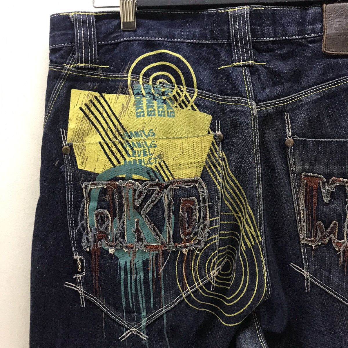 Akademiks Akademiks Spellout Denim Baggy Cropped Pant Size US 36 / EU 52 - 10 Thumbnail