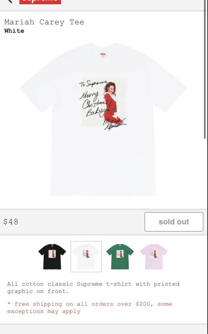 Supreme Supreme Mariah Carey Tee - White | Grailed