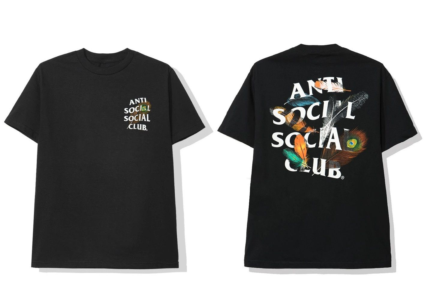Anti Social Social Club DS White ASSC feathers Birdbath Black Tee FTP FOG KITH BAPE Size US S / EU 44-46 / 1 - 6 Thumbnail