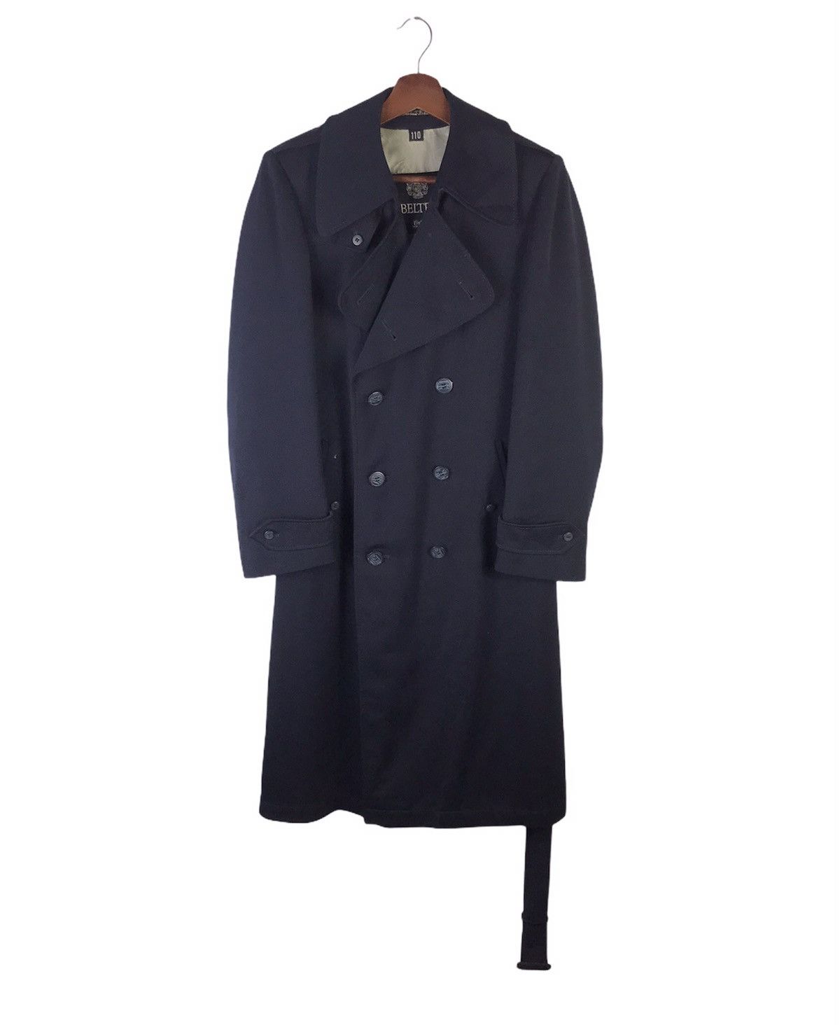 Designer × Japanese Brand × Vintage Japanese Belter Belted Long Coat Jacket Made In Japan Size US S / EU 44-46 / 1 - 1 Thumbnail