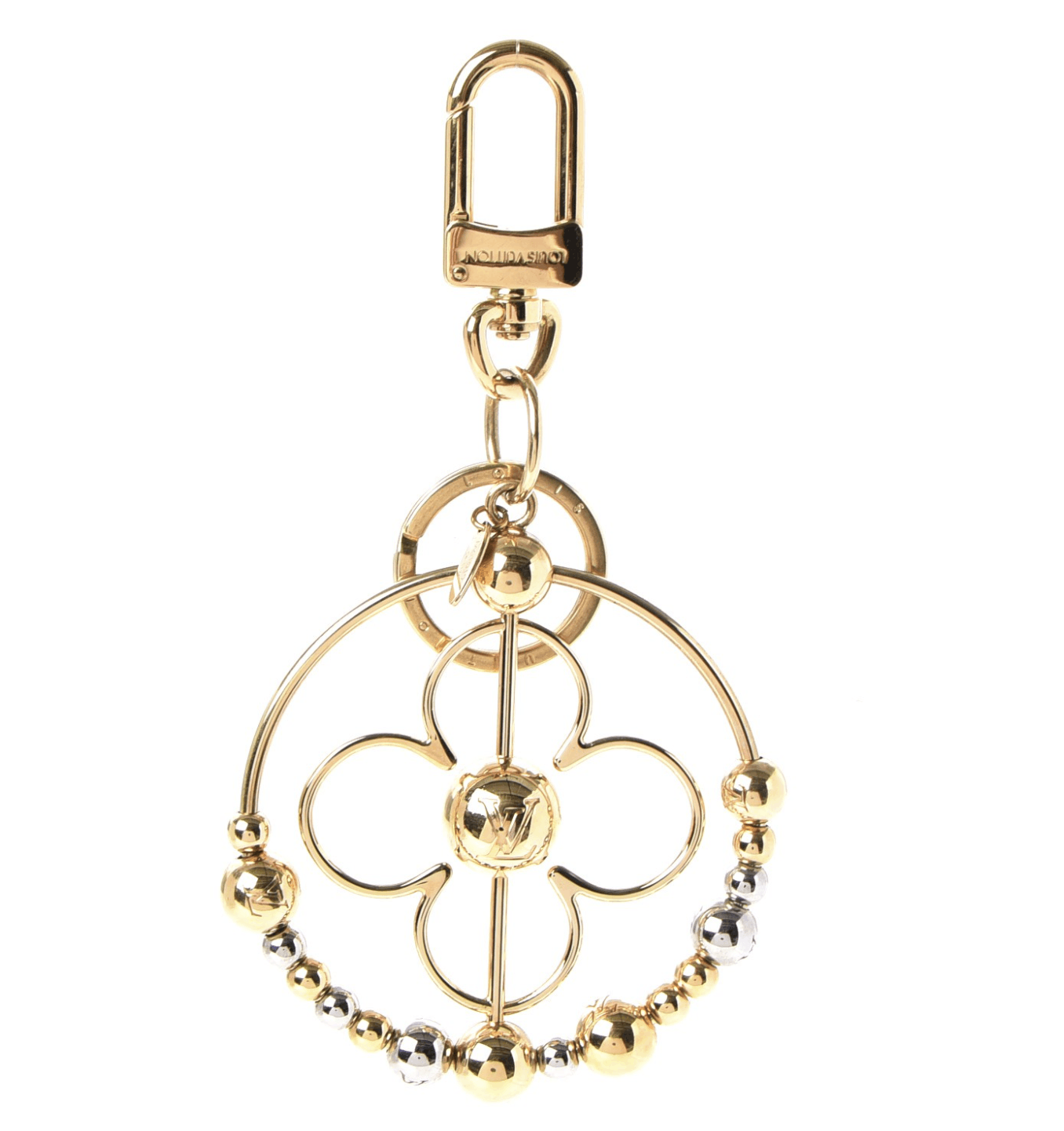 image of Louis Vuitton Pearly Bag Charm Keychain M61019 Silver Gold, Men's