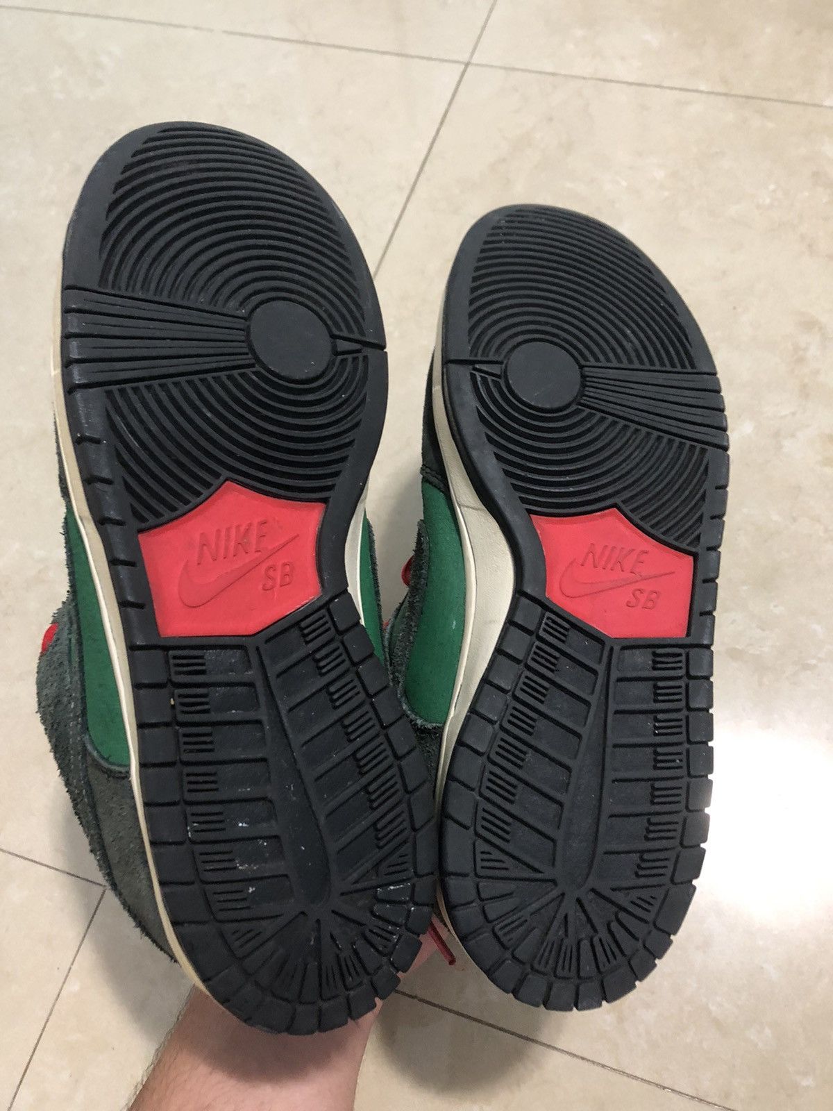 Nike Nike Dunk Low Premium Sb Pine Green | Black-Atom Red Size US 10.5 / EU 43-44 - 7 Thumbnail