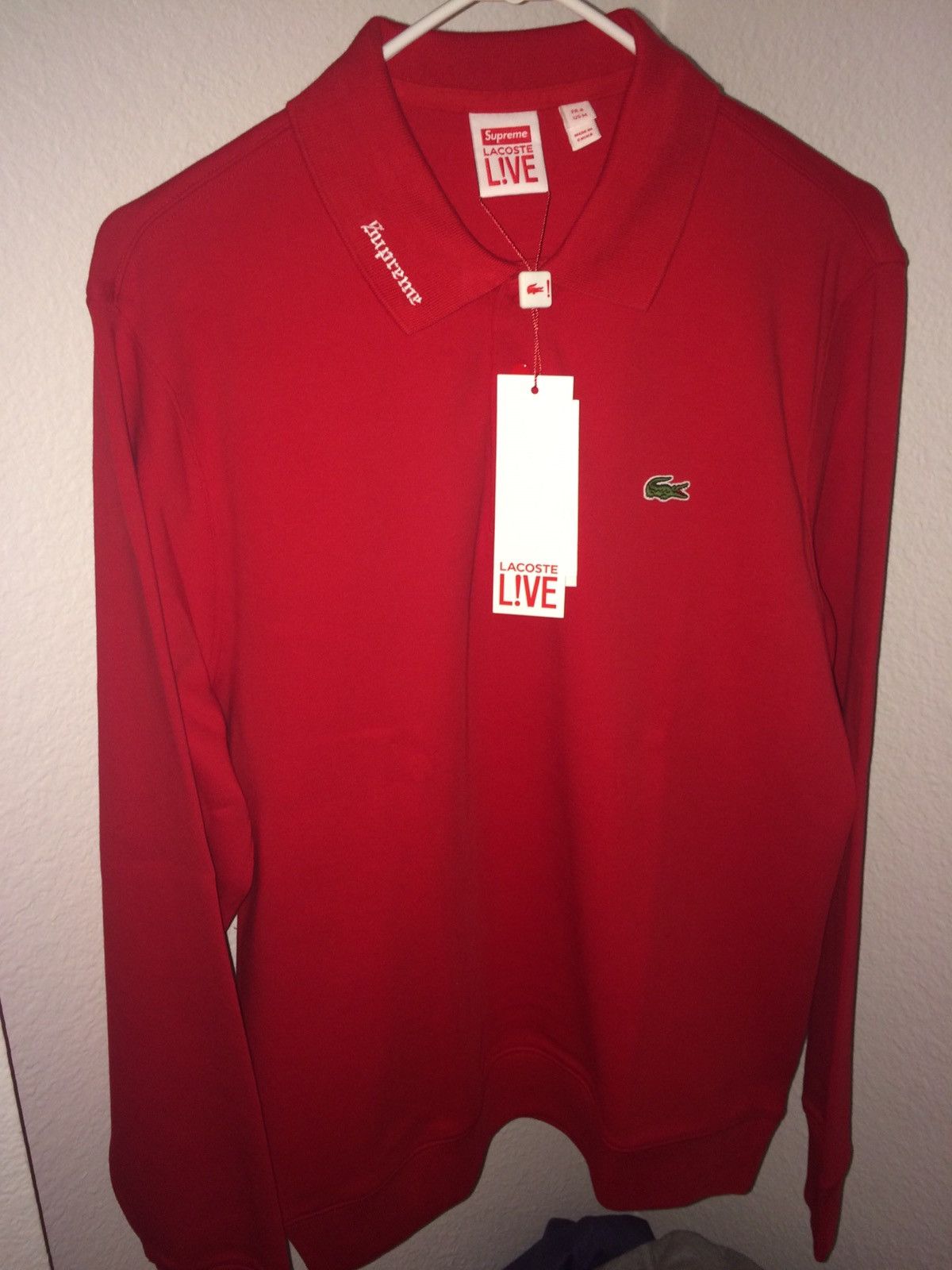 Supreme LACOSTE L/S Jersey Polo S Supreme x Lacoste Long Sleeve