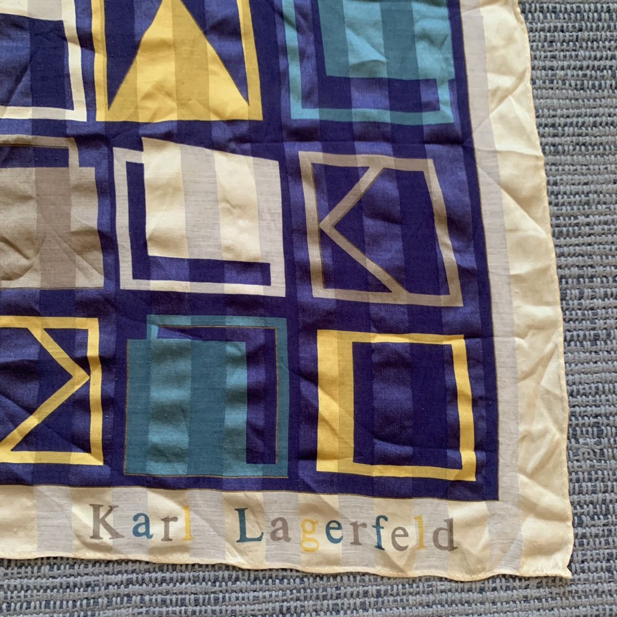 Karl Lagerfeld Vintage silk-cotton karl lagerfeld scarves Size ONE SIZE - 2 Thumbnail