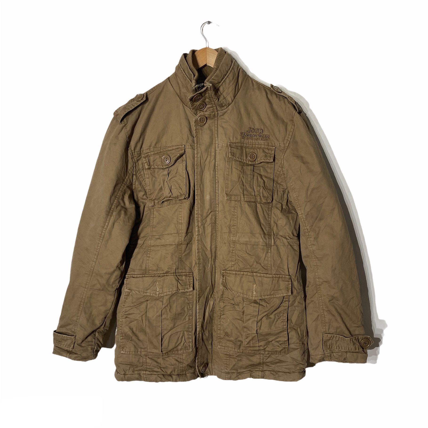 Japanese Brand Wemedo Khaki Multinpocket Jacket Size US L / EU 52-54 / 3 - 1 Thumbnail