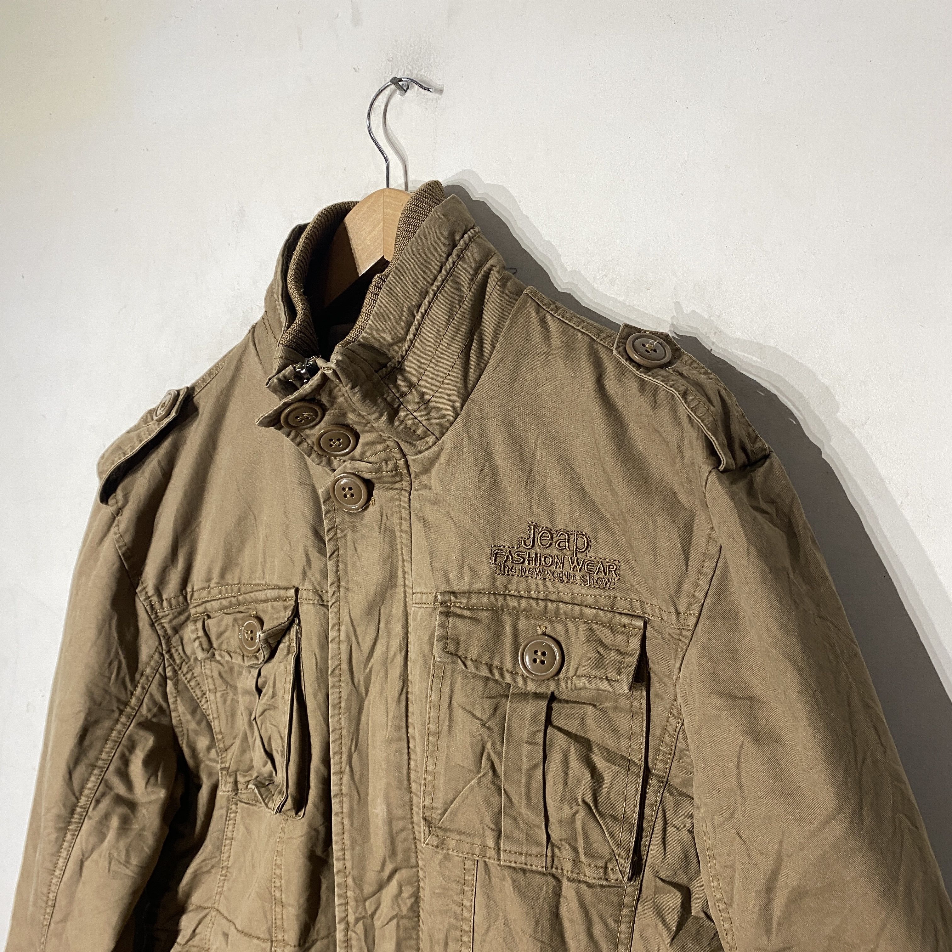 Japanese Brand Wemedo Khaki Multinpocket Jacket Size US L / EU 52-54 / 3 - 2 Thumbnail