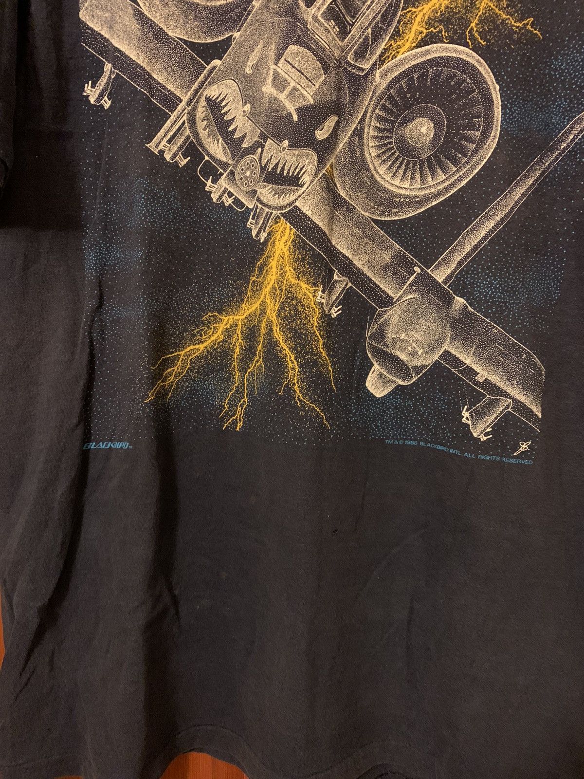 Blackbird × Vintage *RARE* Vintage Blackbird Fighter Jet Shirt - L/XL Size US L / EU 52-54 / 3 - 3 Thumbnail