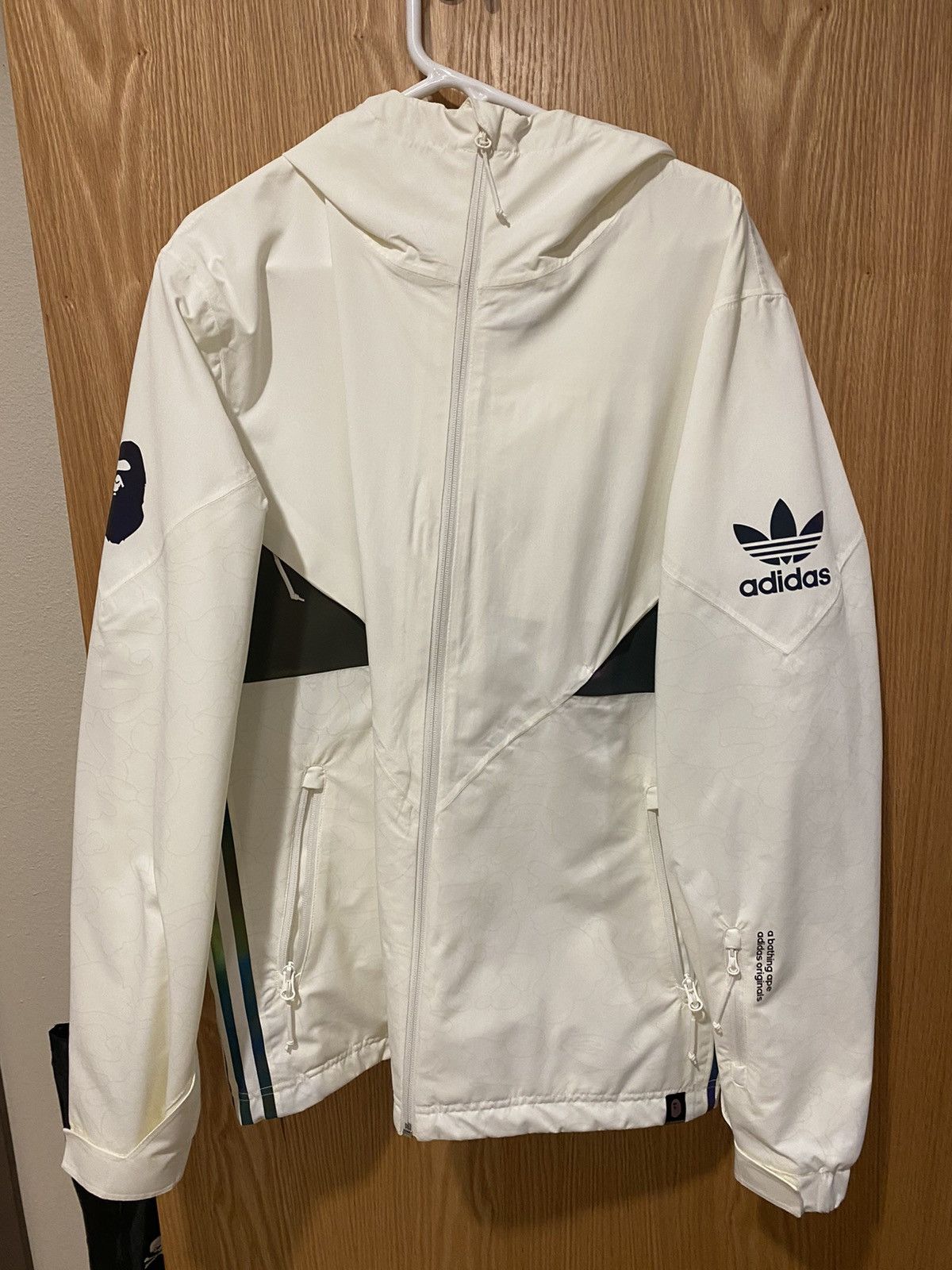 Bape x adidas snow jacket white shop