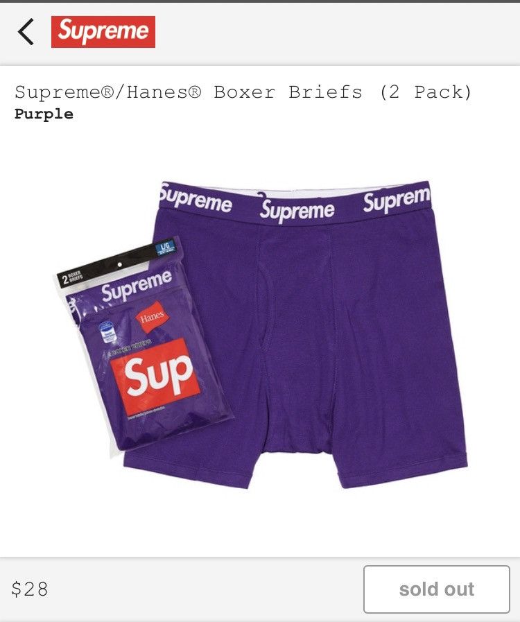 Supreme 4-Pack Supreme Hanes Boxers - S