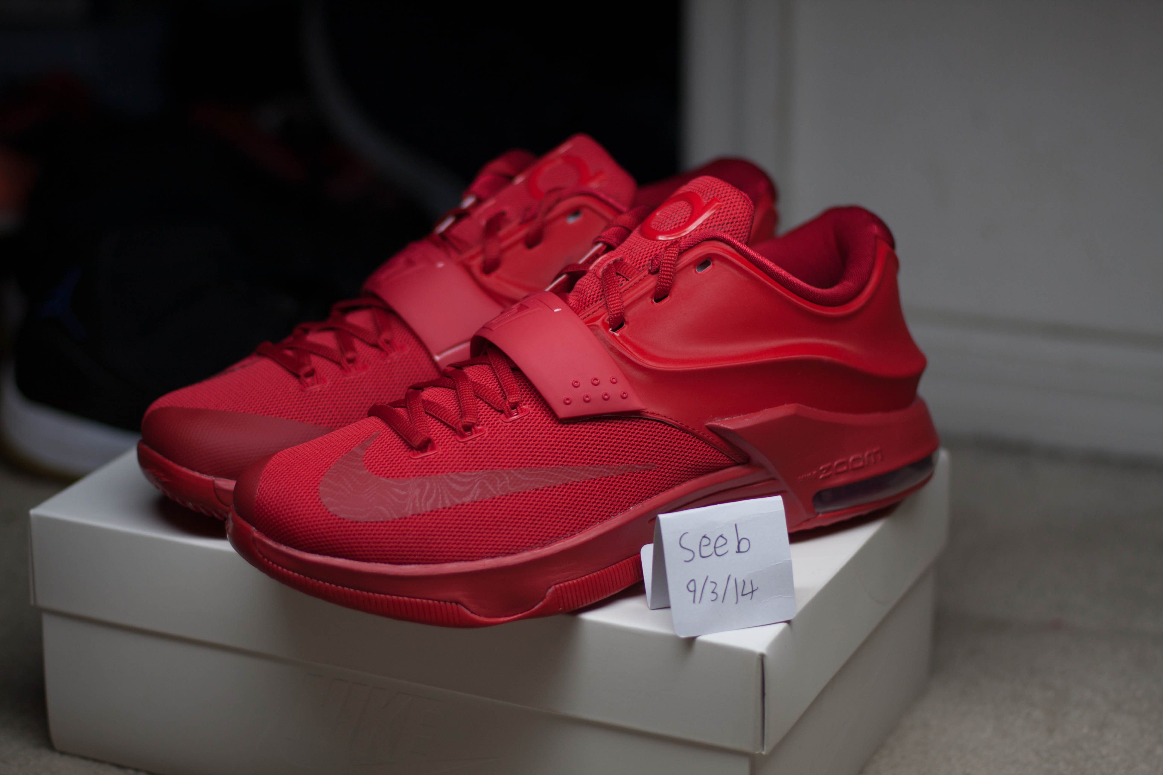 Nike KD 7 ID red october Grailed