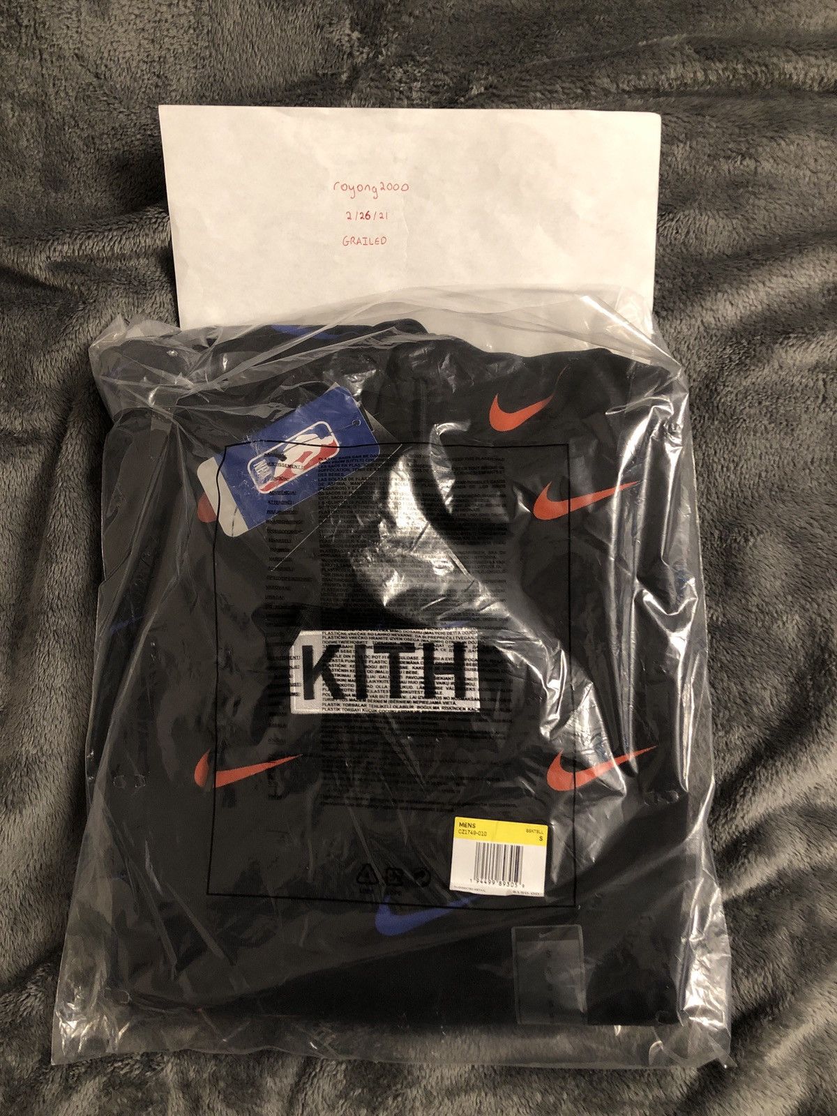 Buy Kith & Nike for New York Knicks AOP Hoodie 'Orange' - CZ1749 820