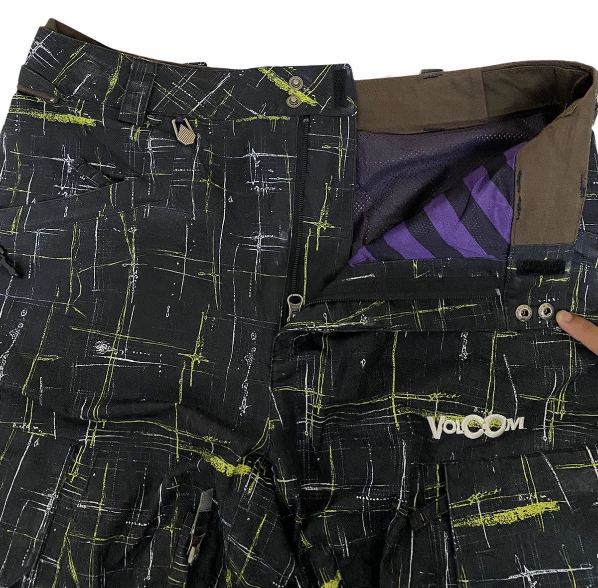 Japanese Brand RARE Vintage Ski Wear Volcom Paint Splash Colour Block Pants Size US 35 - 6 Thumbnail