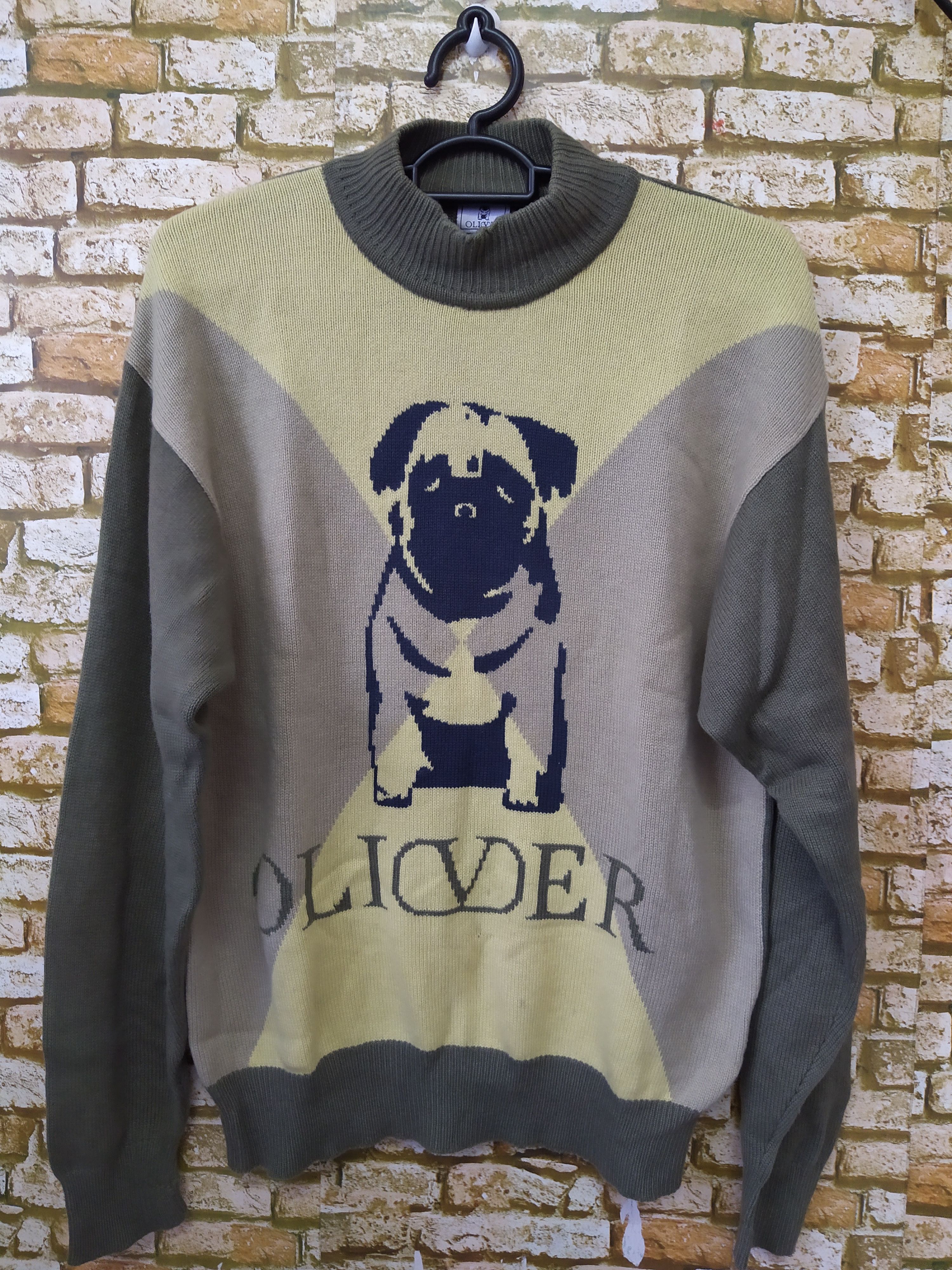 Valentino VALENTINO OLIVER KNITWEAR BULLDOG 3 TONES(B868) Size US L / EU 52-54 / 3 - 1 Thumbnail