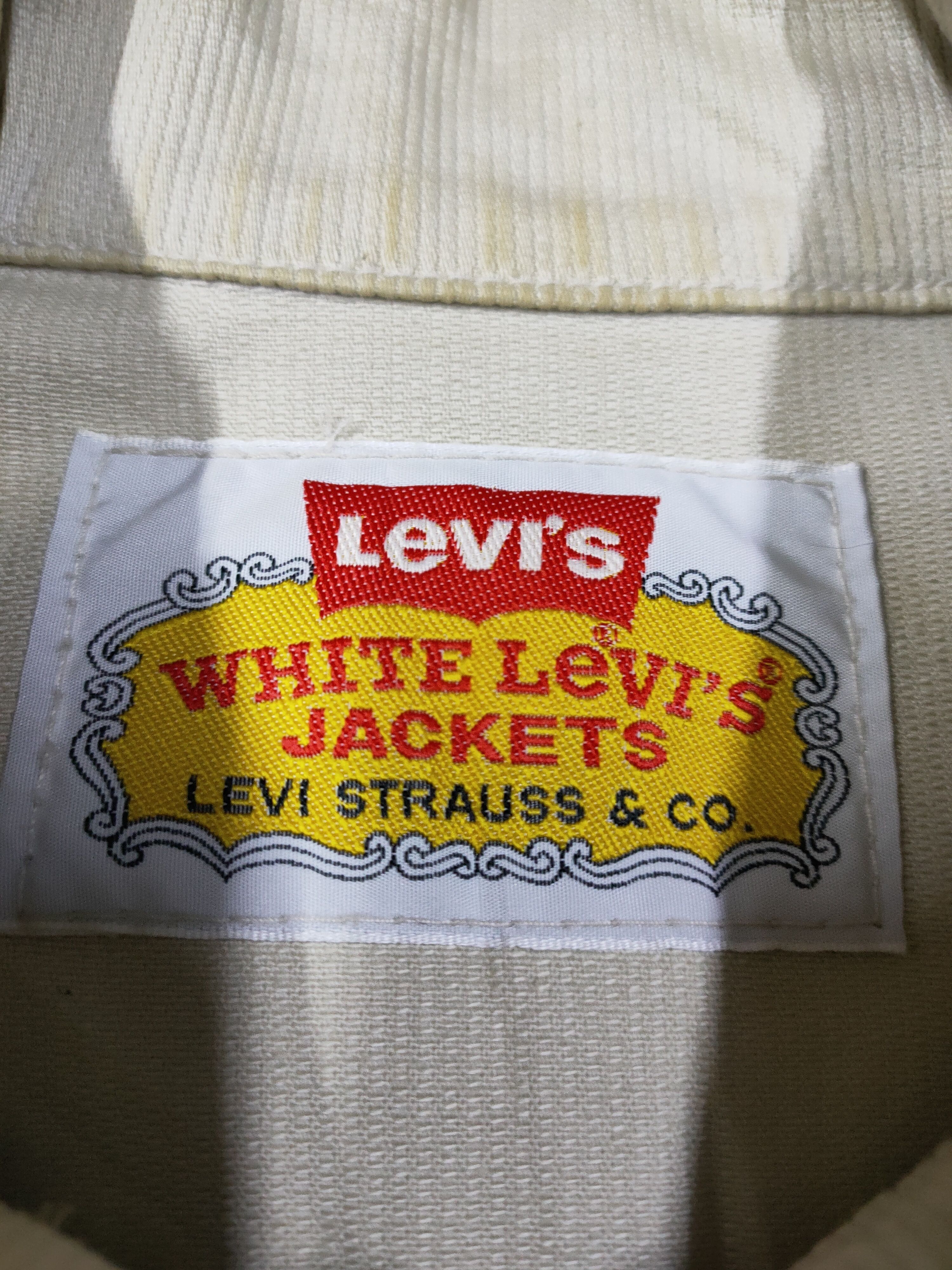 Levi's 🔥LEVI'S WHITE TRUCKERS JACKETS Size US M / EU 48-50 / 2 - 11 Thumbnail