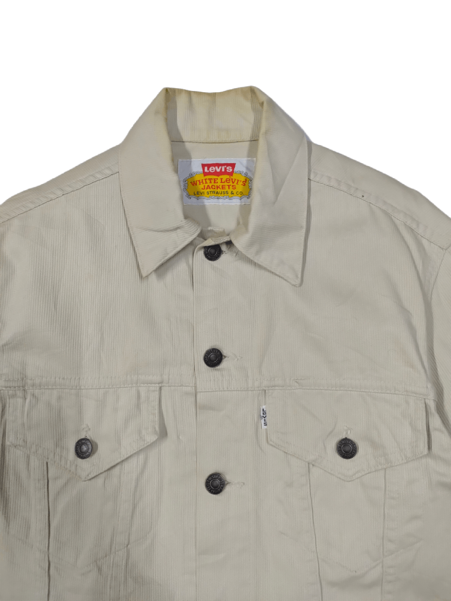 Levi's 🔥LEVI'S WHITE TRUCKERS JACKETS Size US M / EU 48-50 / 2 - 4 Thumbnail