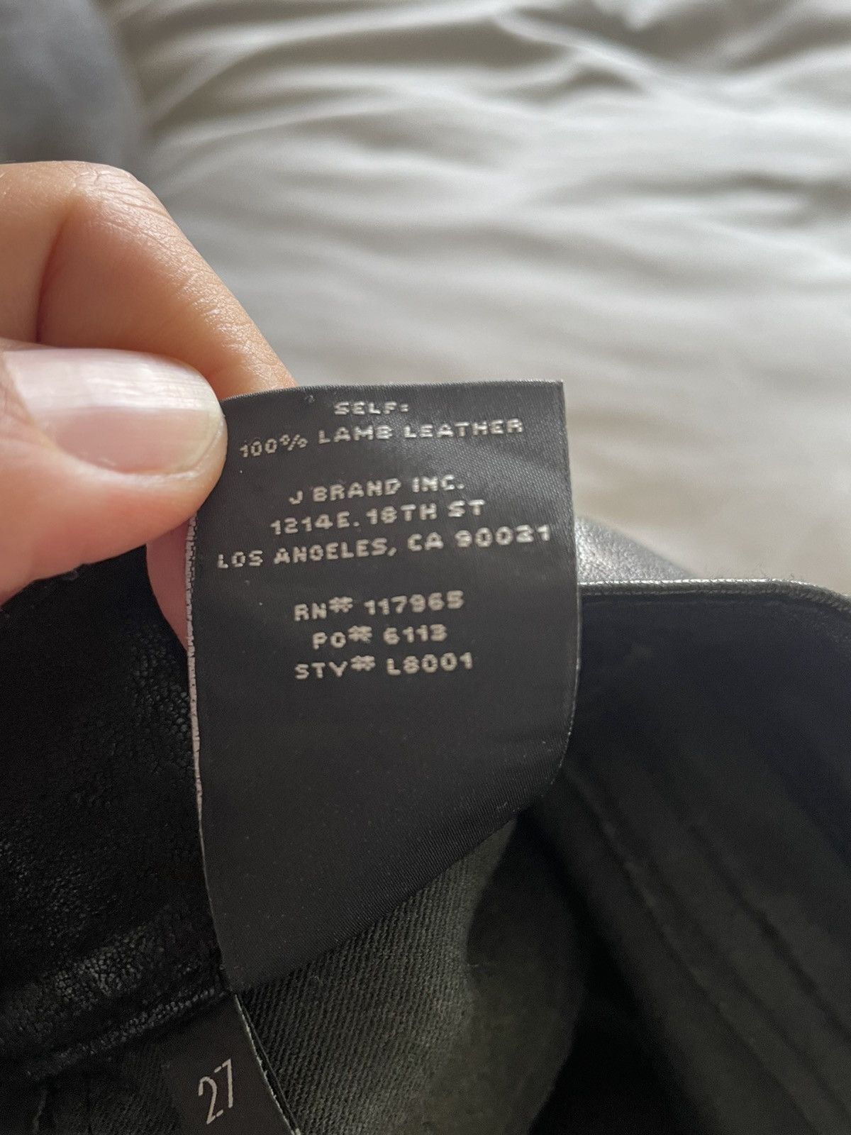 J Brand J brand skinny leather ankle zip pants Size US 27 - 11 Thumbnail