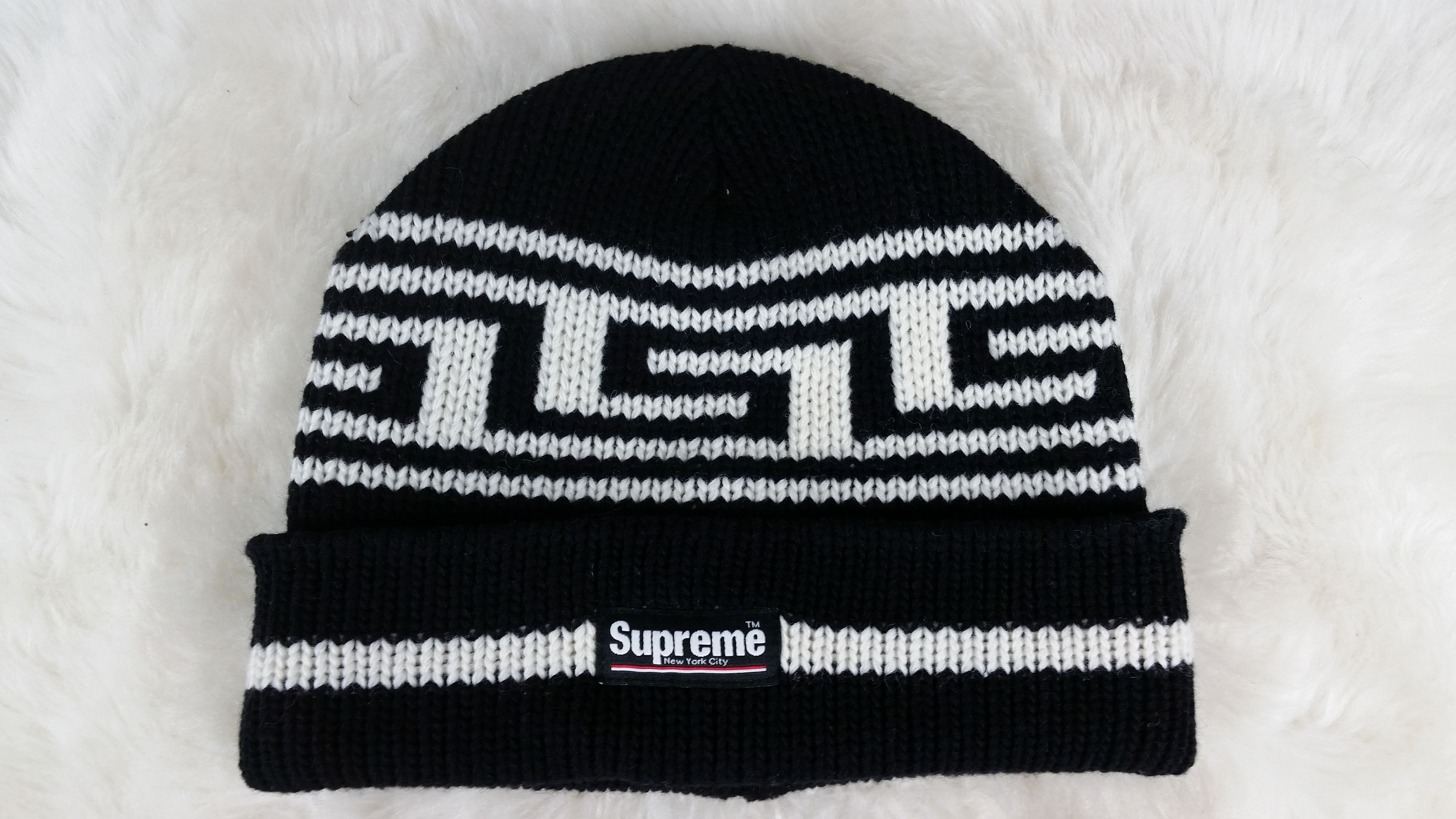 Supreme Meandros Greek Key Ragg Wool Beanie | Grailed