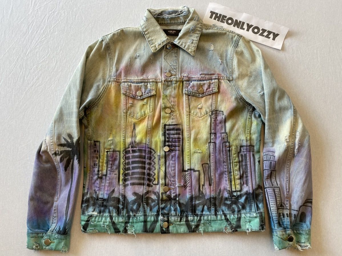RARE Amiri Hollywood Denim Jacket sz XXL