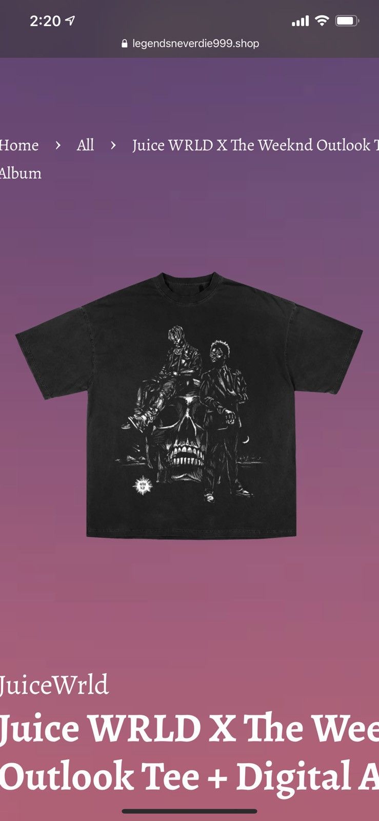 999 Club Juice WRLD x The Weeknd XO 999 Club T-Shirt Size US M / EU 48-50 / 2 - 1 Thumbnail