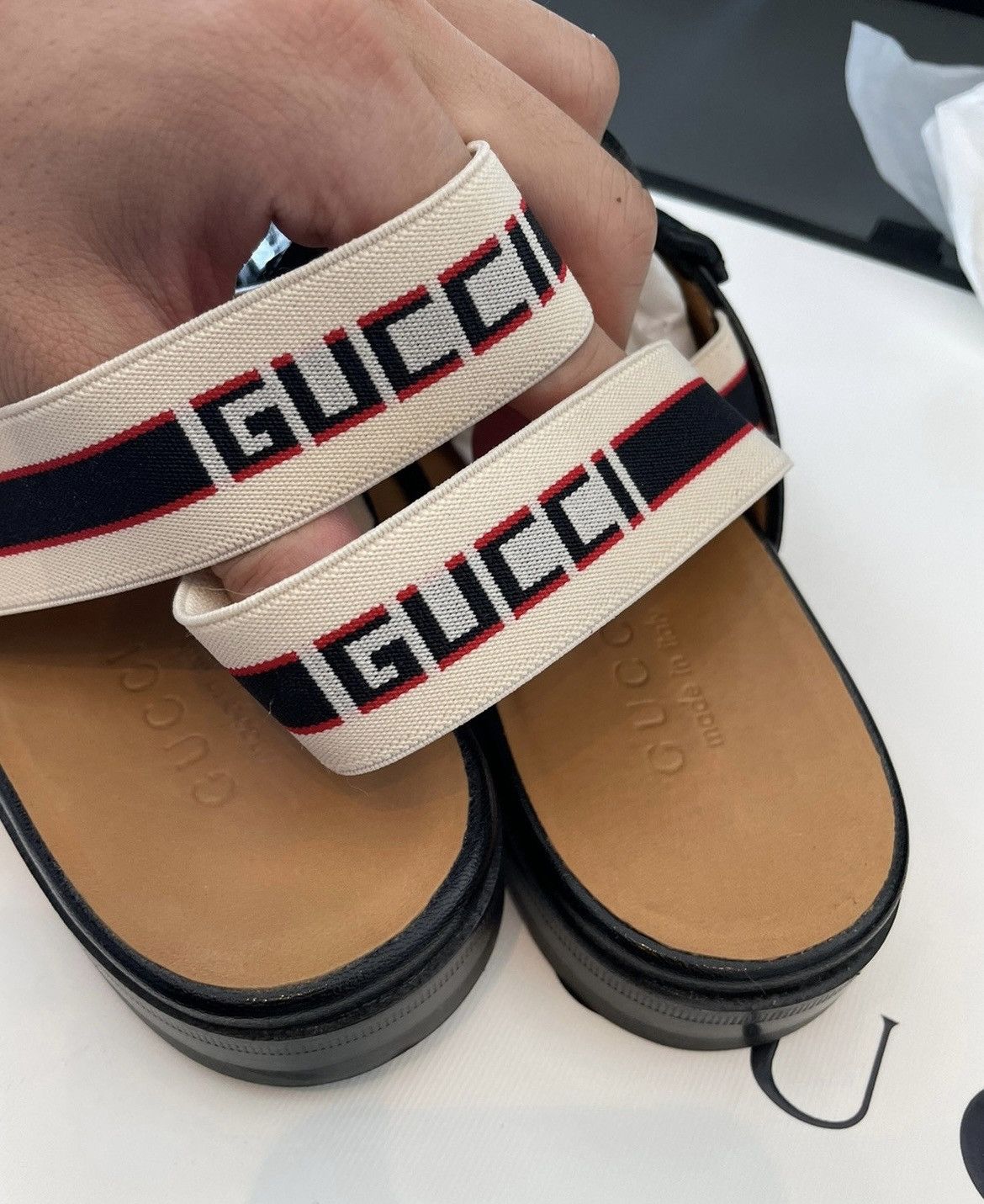 Gucci Gucci Super Runway Elastic Logo Leather Loafer New Size US 10 / EU 43 - 2 Thumbnail