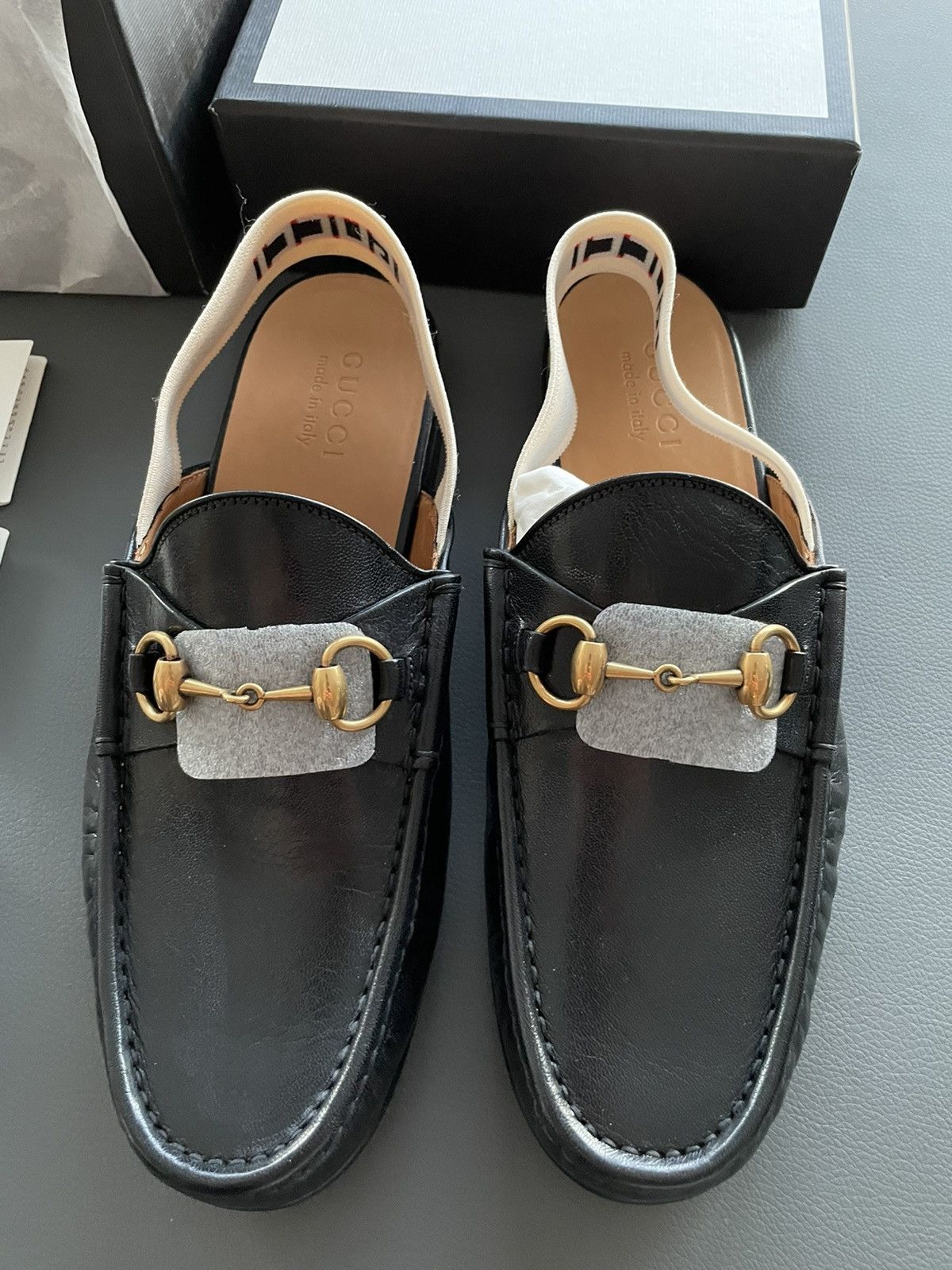 Gucci Gucci Super Runway Elastic Logo Leather Loafer New Size US 10 / EU 43 - 11 Thumbnail