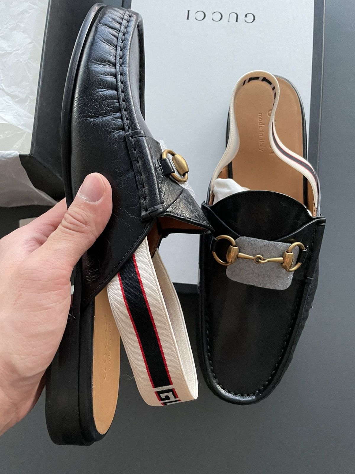 Gucci Gucci Super Runway Elastic Logo Leather Loafer New Size US 10 / EU 43 - 19 Thumbnail