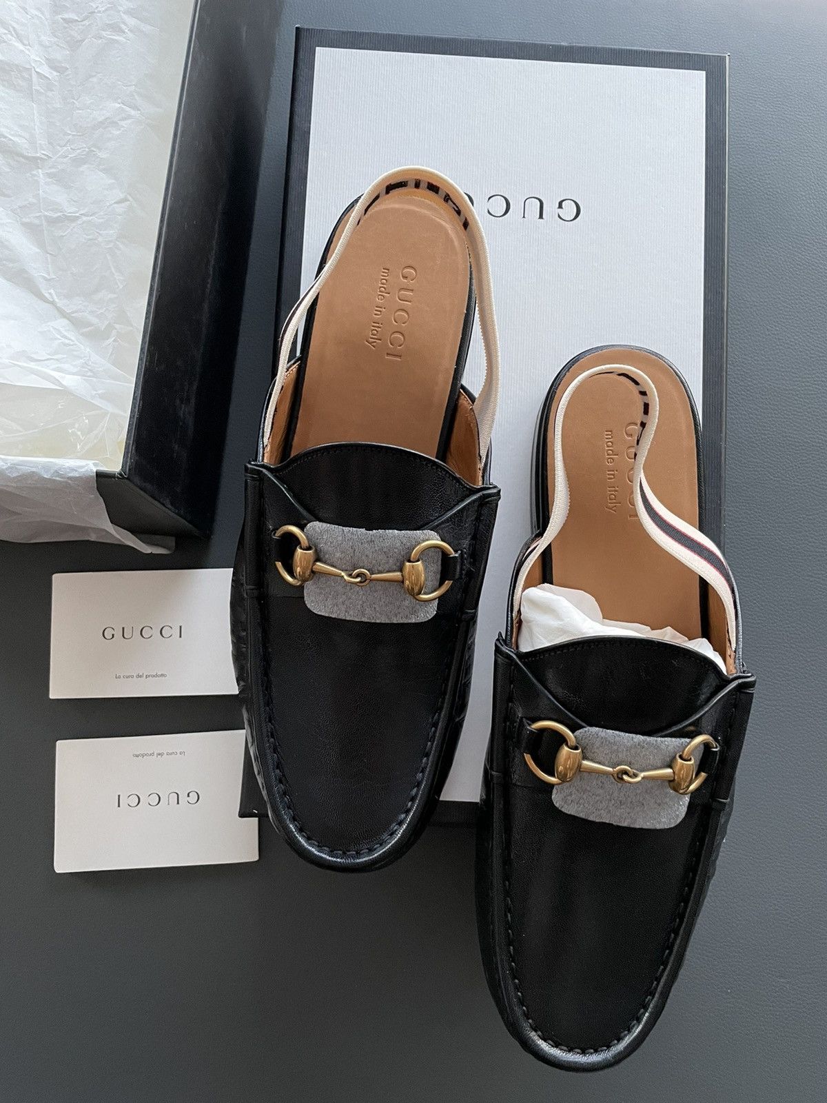 Gucci Gucci Super Runway Elastic Logo Leather Loafer New Size US 10 / EU 43 - 18 Thumbnail