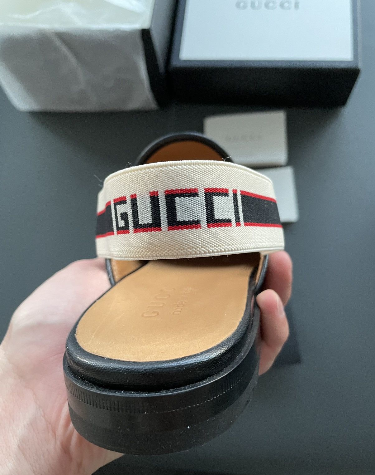 Gucci Gucci Super Runway Elastic Logo Leather Loafer New Size US 10 / EU 43 - 4 Thumbnail