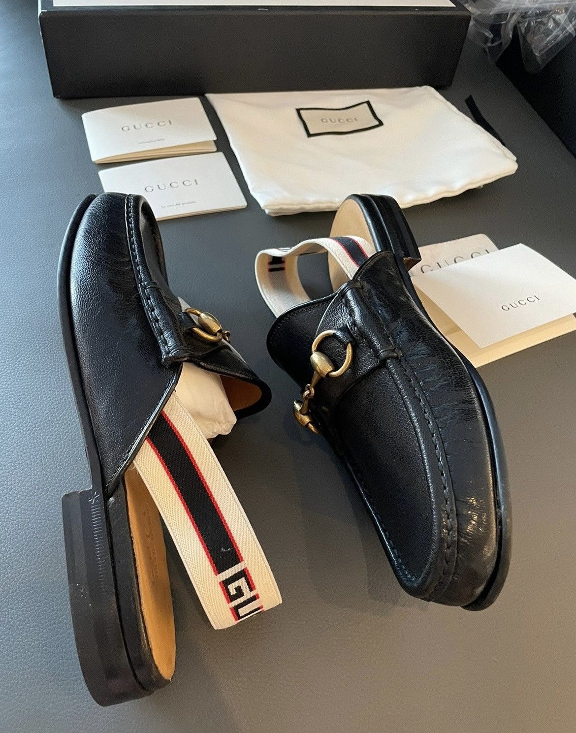 Gucci Gucci Super Runway Elastic Logo Leather Loafer New Size US 10 / EU 43 - 1 Thumbnail