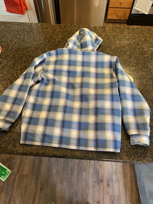 Supreme Supreme Quilted Hooded Plaid Shirt | Grailed