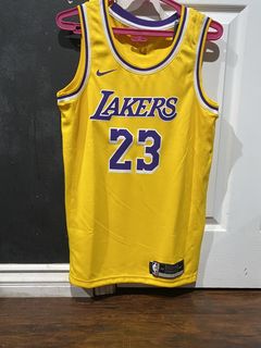 Lebron James Lakers Nike NBA #23 Jersey Swingman Yellow S Small 40 Authentic