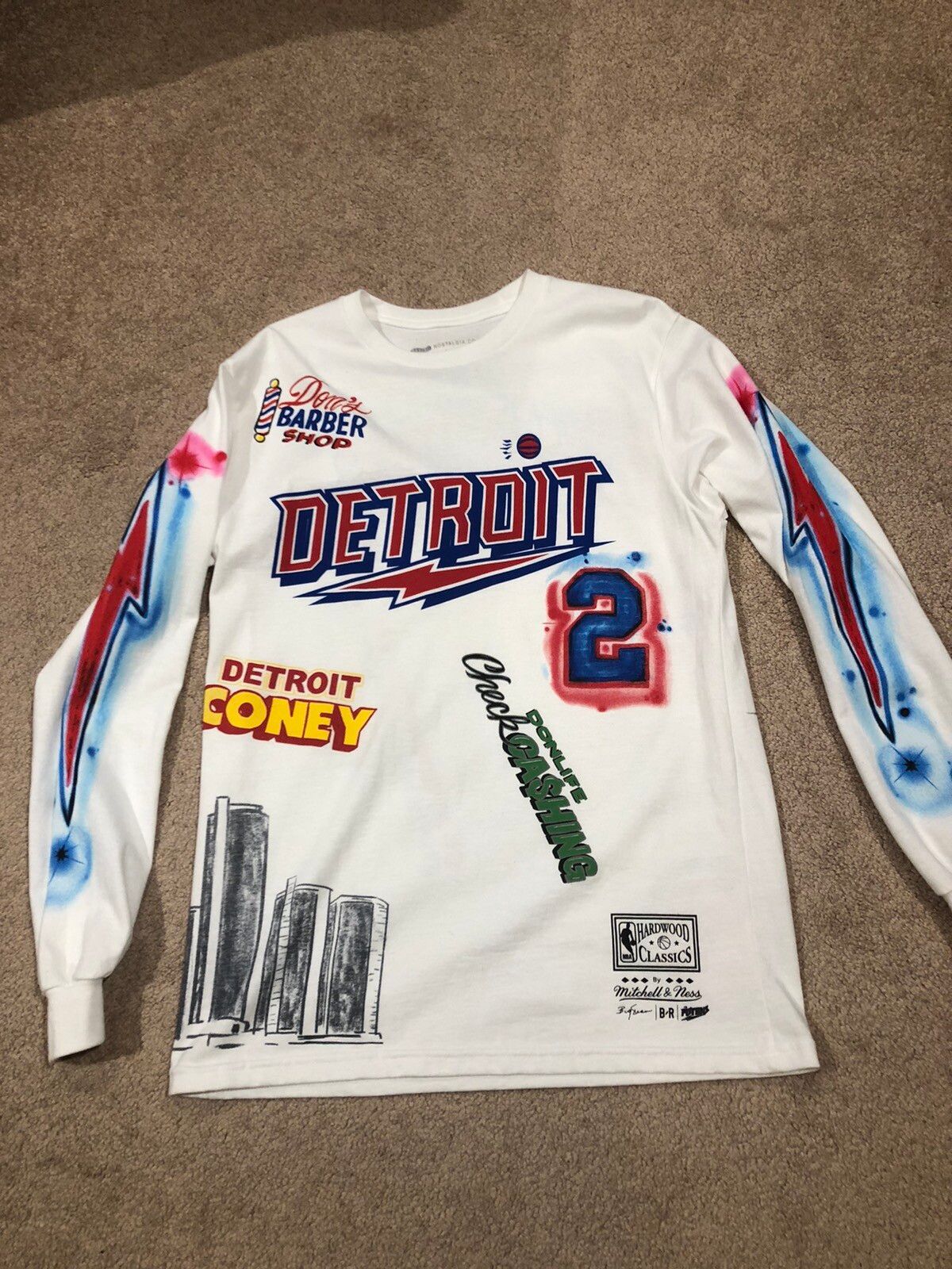 Mitchell & Ness x Big Sean x Detroit Pistons Long Sleeve T-Shirt