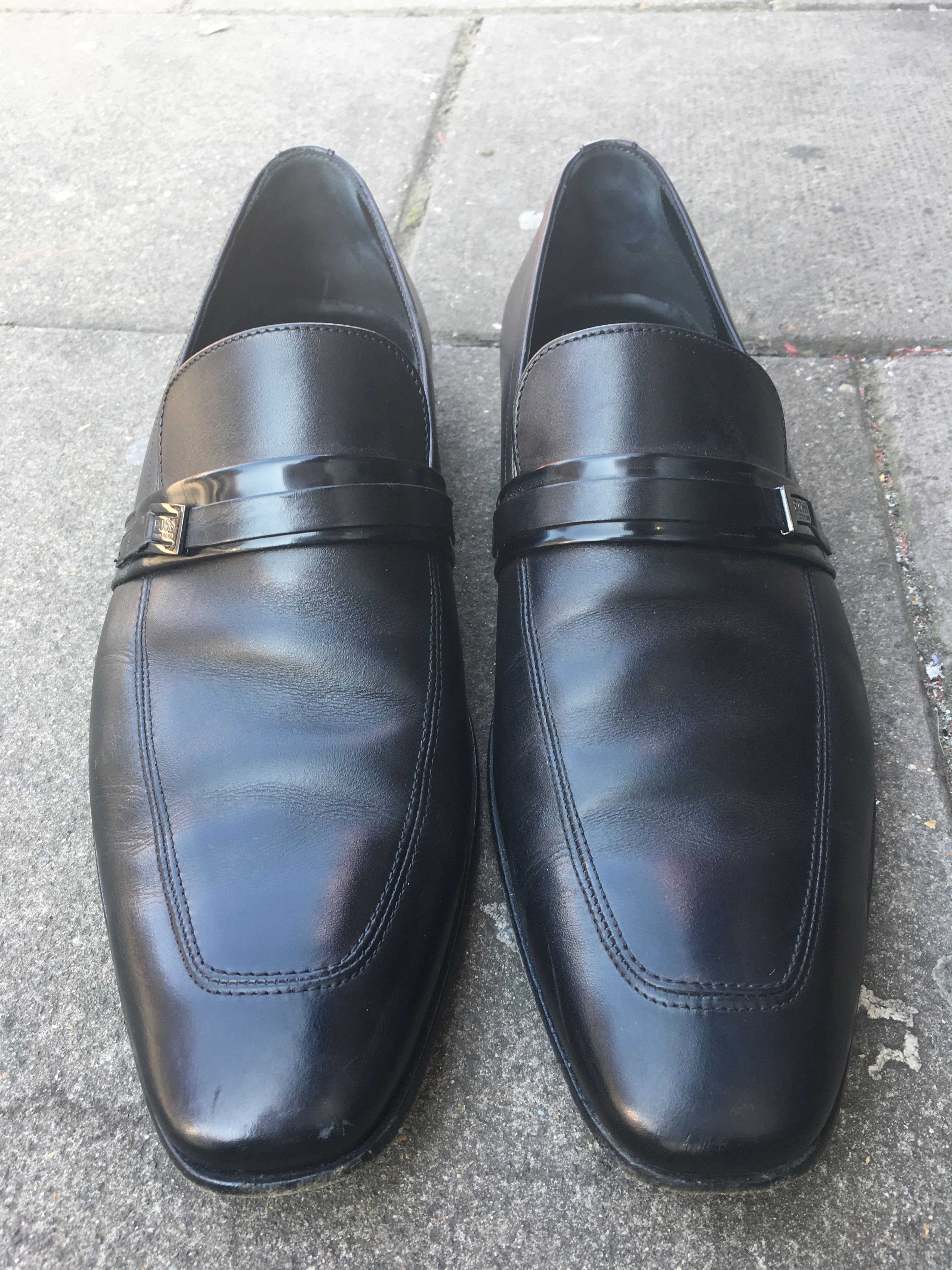 Black Slip-On Mens Shoes
