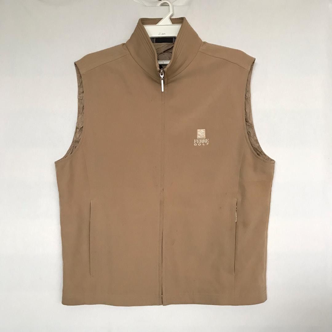 Ferre Vintage Ferre Golf Vest Brown colour Sportwear Zipper Size US M / EU 48-50 / 2 - 1 Thumbnail