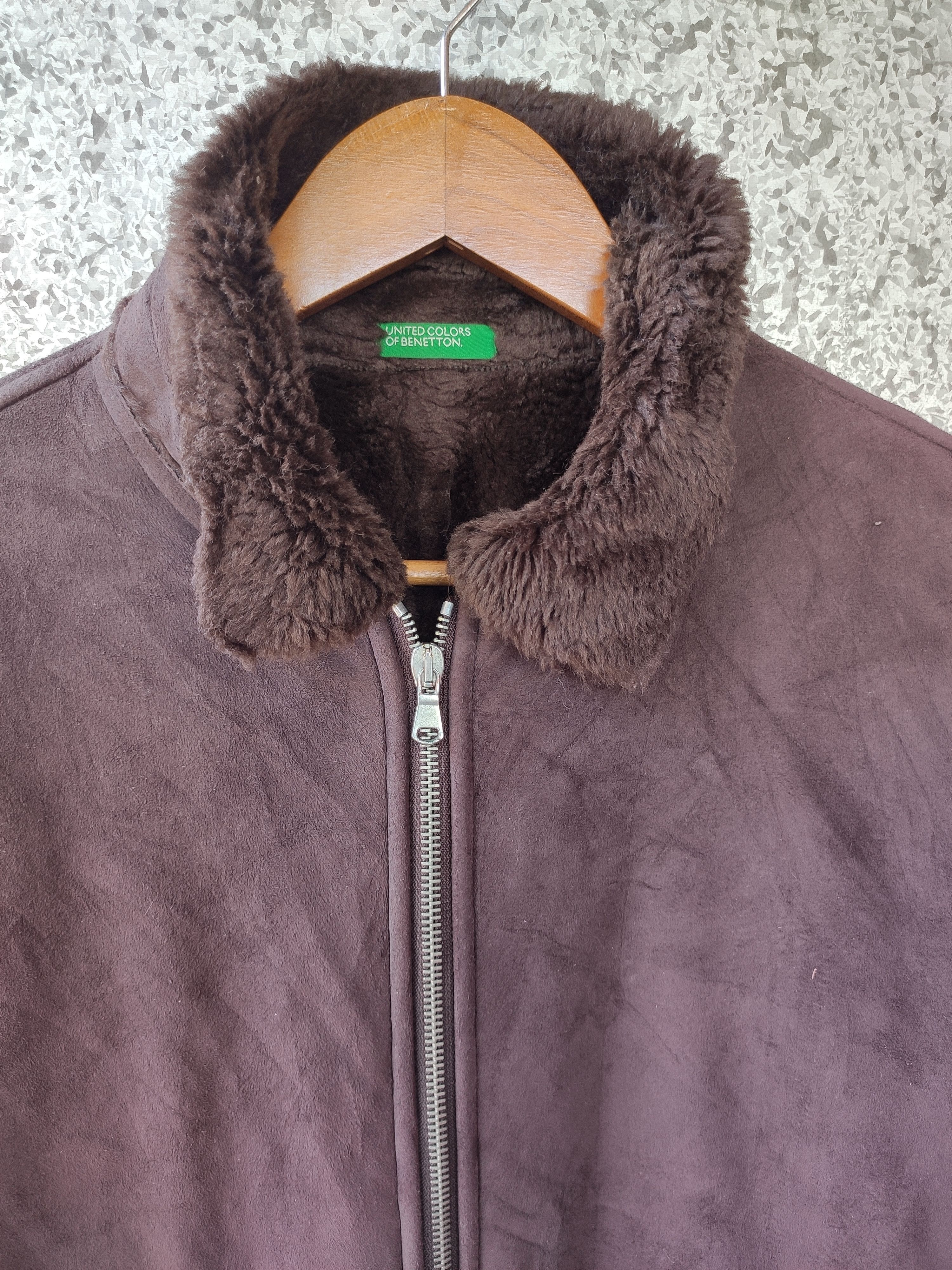 Benetton Benetton jacket zipper Sherpa B3 suede Size US S / EU 44-46 / 1 - 3 Thumbnail