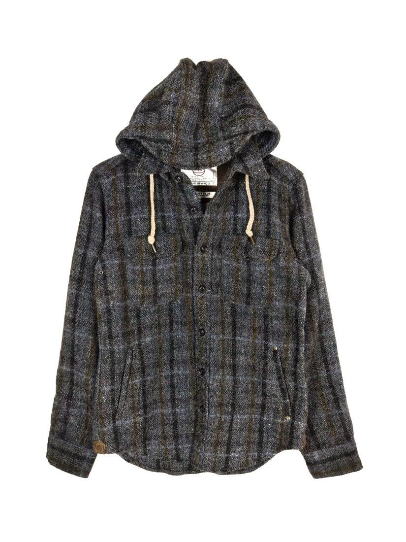 Designer × Harris Tweed HT x Simplicite Plus Wool Hoodie Outerwear Jacket Size US S / EU 44-46 / 1 - 1 Thumbnail