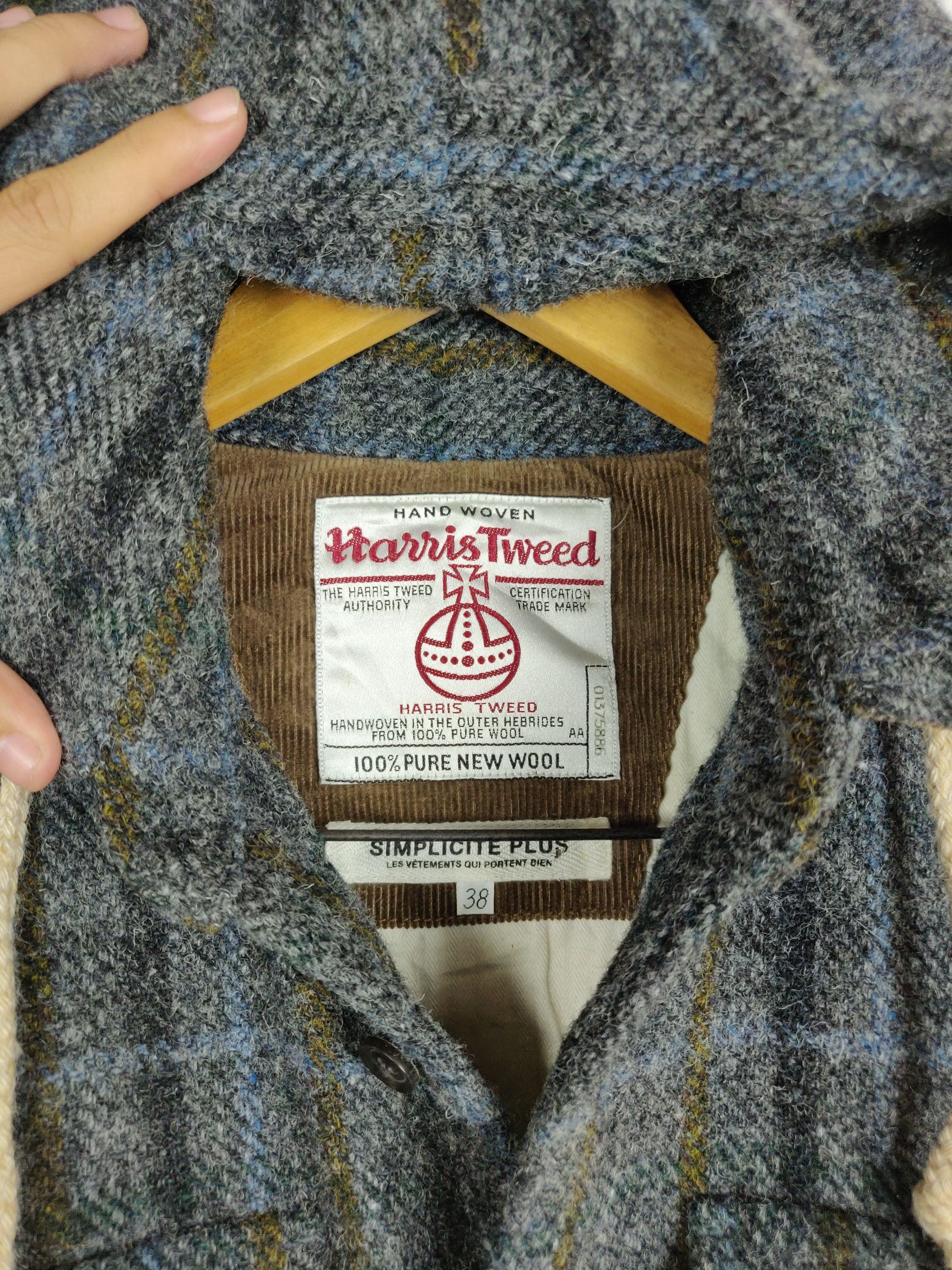 Designer × Harris Tweed HT x Simplicite Plus Wool Hoodie Outerwear Jacket Size US S / EU 44-46 / 1 - 8 Thumbnail