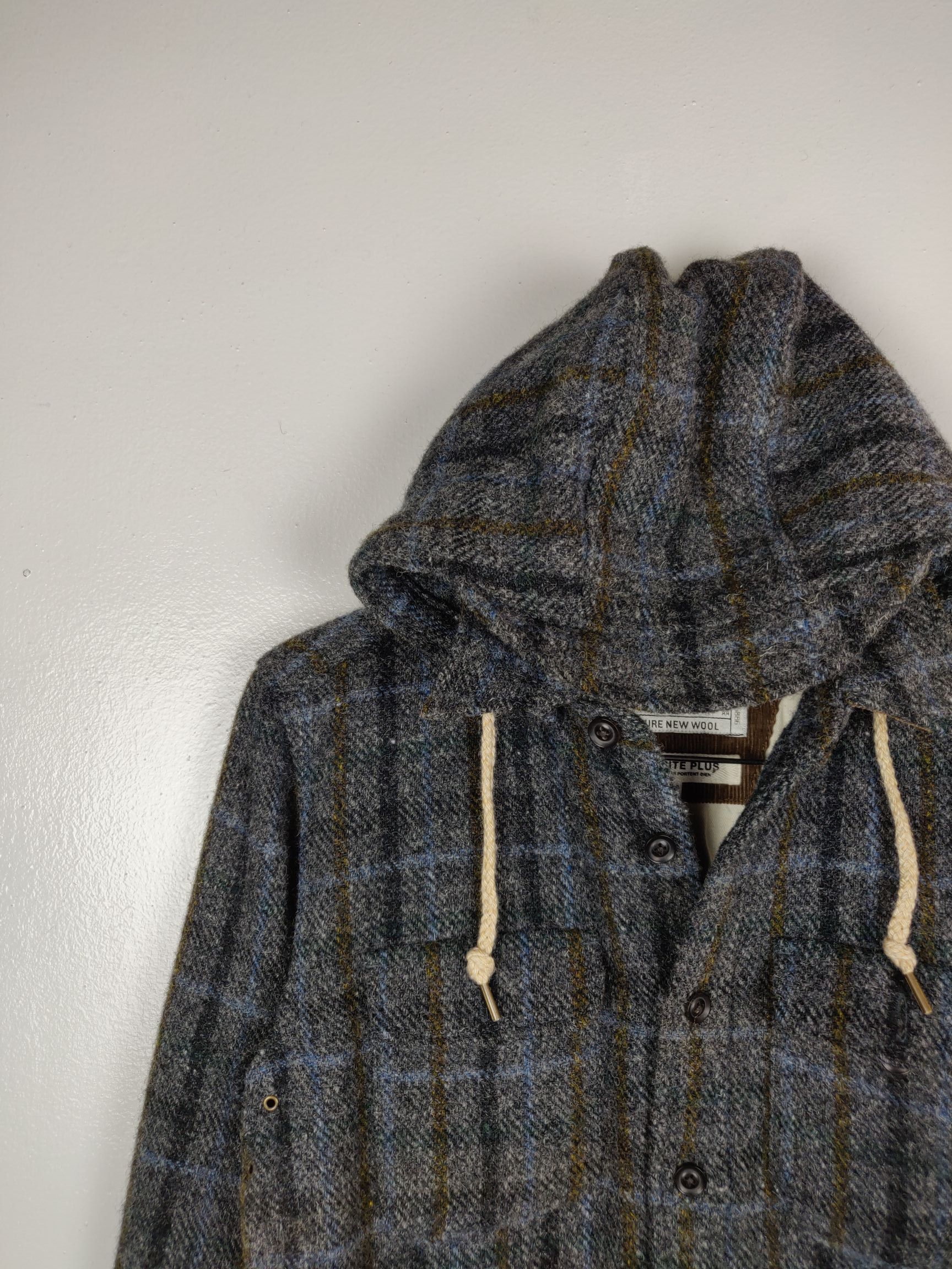 Designer × Harris Tweed HT x Simplicite Plus Wool Hoodie Outerwear Jacket Size US S / EU 44-46 / 1 - 3 Thumbnail
