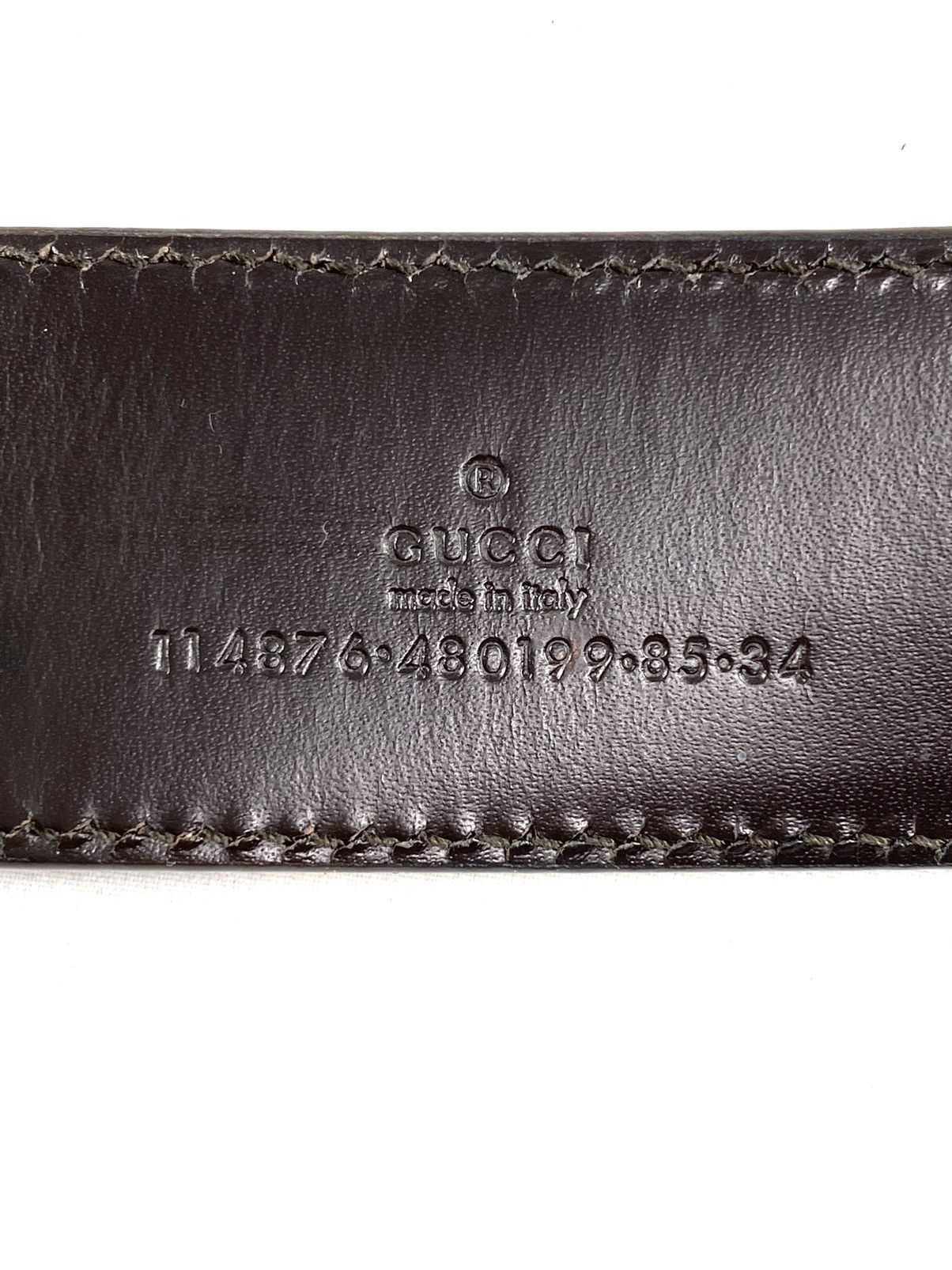 Gucci GUCCI Beige BELT GUCCISSIMA SUPREME Gg SIGNATURE GOLD BUCKL Size 30 - 4 Thumbnail