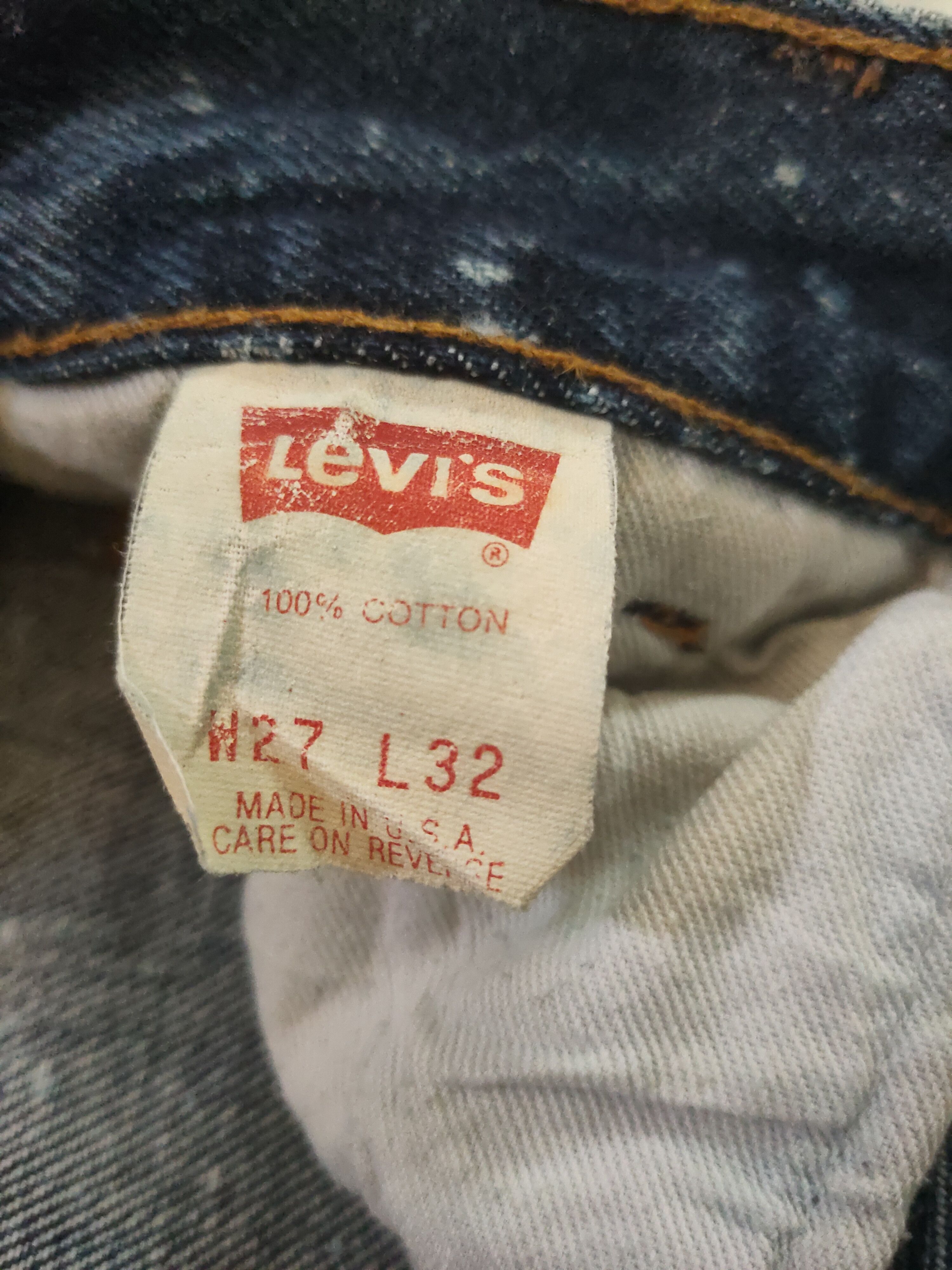 Levi's Levi's 701 butterfly x acid wash x vintage 90s Size US 27 - 10 Thumbnail